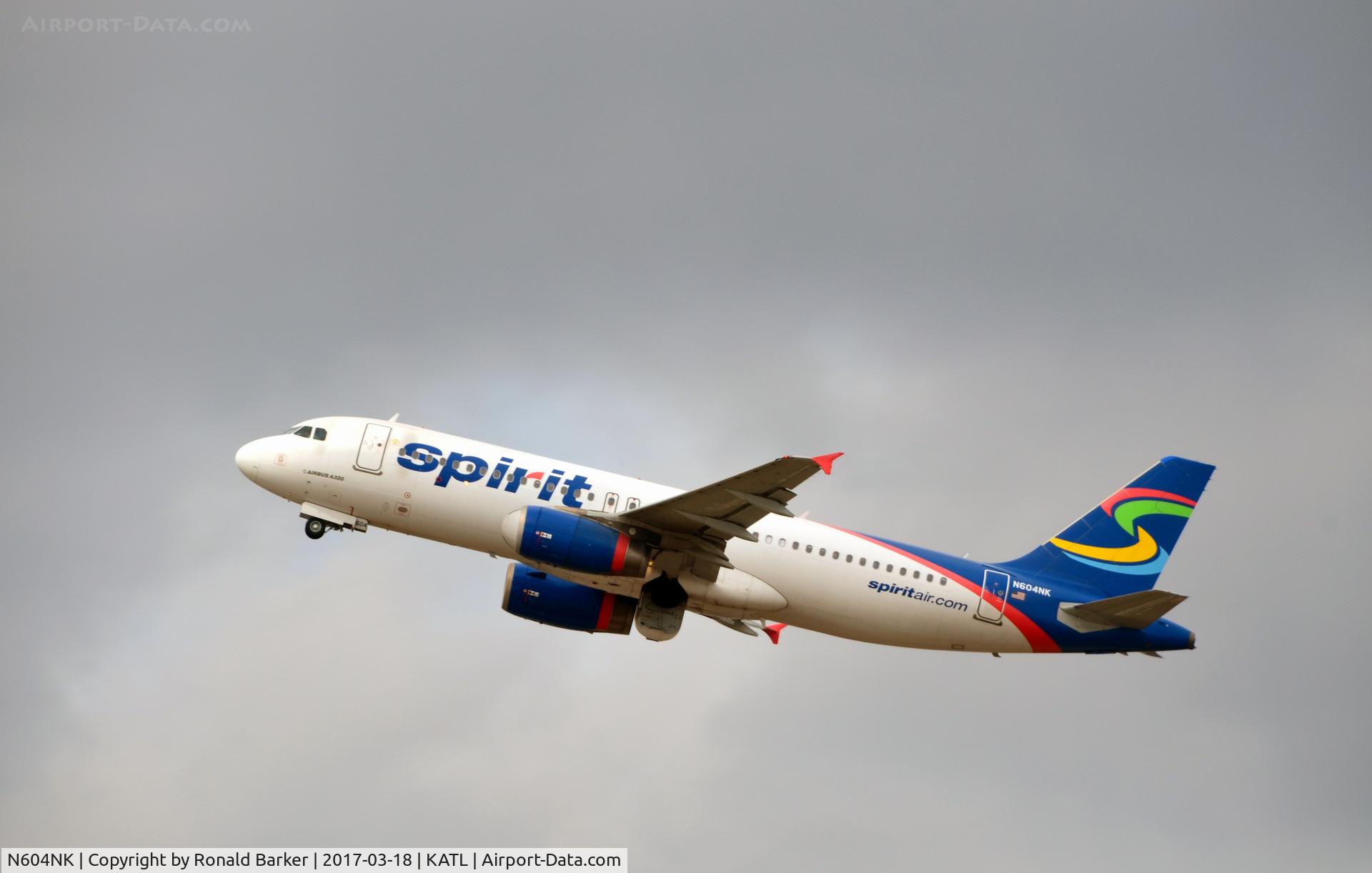 N604NK, 2010 Airbus A320-232 C/N 4431, Takeoff Atlanta