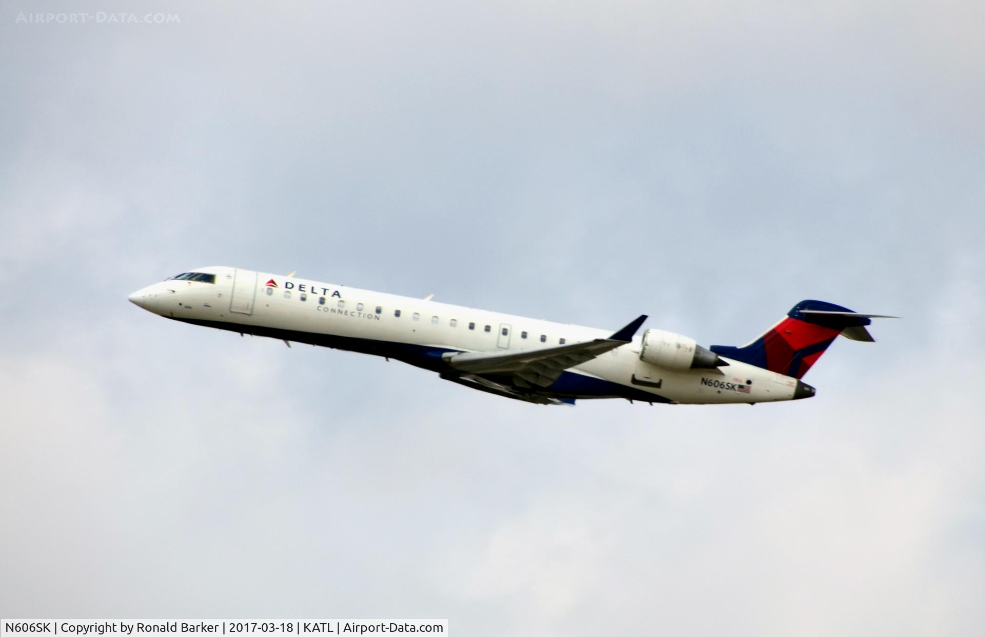 N606SK, 2006 Bombardier CRJ-700 (CL-600-2C10) Regional Jet C/N 10250, Takeoff Atlanta