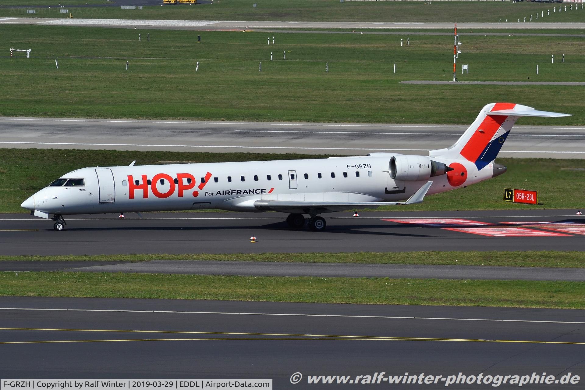 F-GRZH, 2003 Bombardier CRJ-702 (CL-600-2C10) Regional Jet C/N 10089, Bombardier CL-600-2C10 CRJ-701 - A5 HOP HOP! opby Brit'Air - 10089 - F-GRZH - 29.03.2019 - DUS