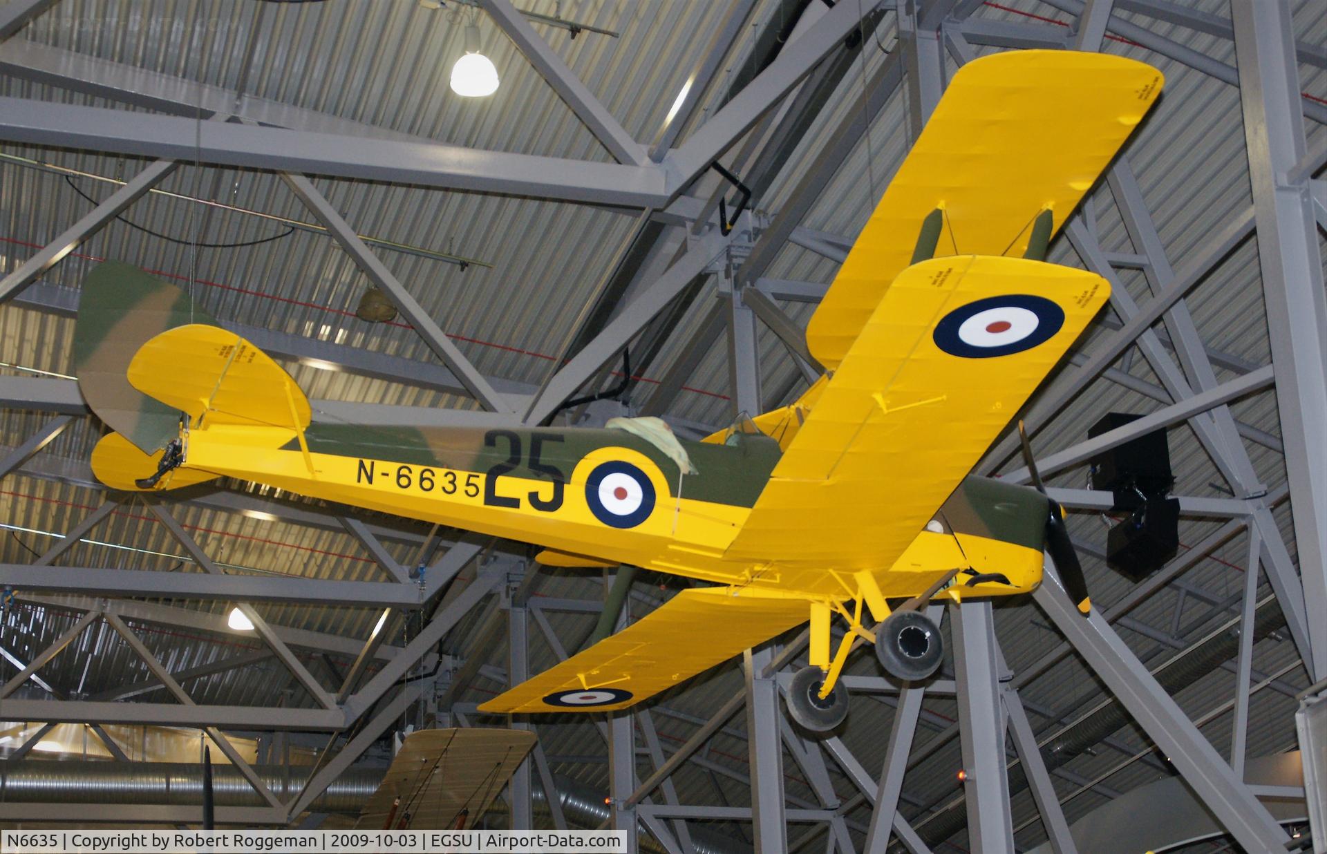 N6635, De Havilland DH-82A Tiger Moth II C/N 85858 (3939?), PRESERVED. Imperial War Museum, Duxford. 25.