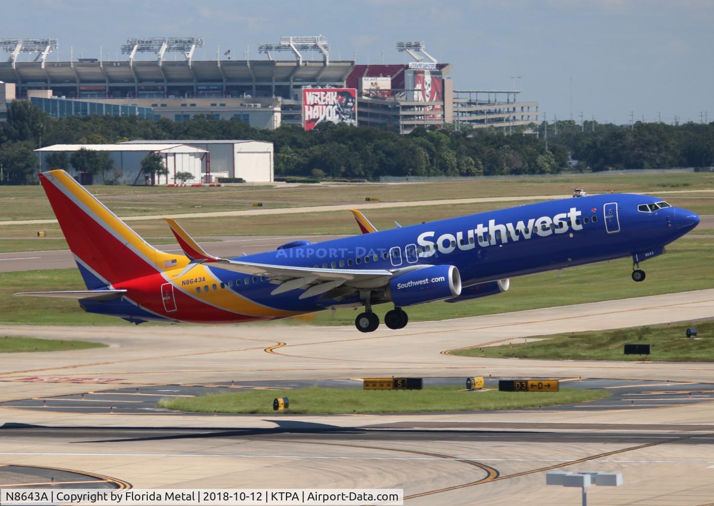 N8643A, 2014 Boeing 737-8H4 C/N 42524, TPA spotting 2018