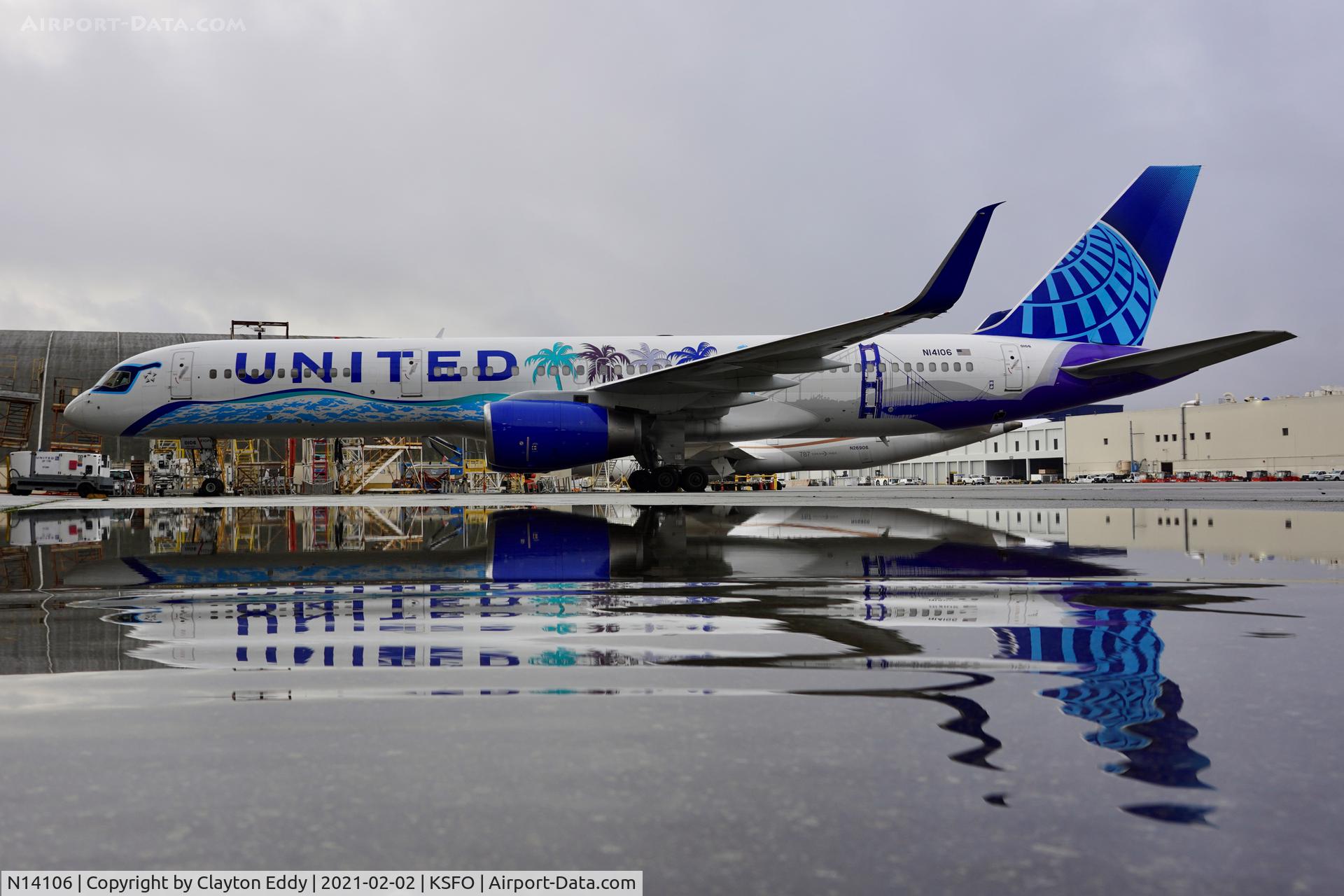 N14106, 1994 Boeing 757-224 C/N 27296, SFO 2021.