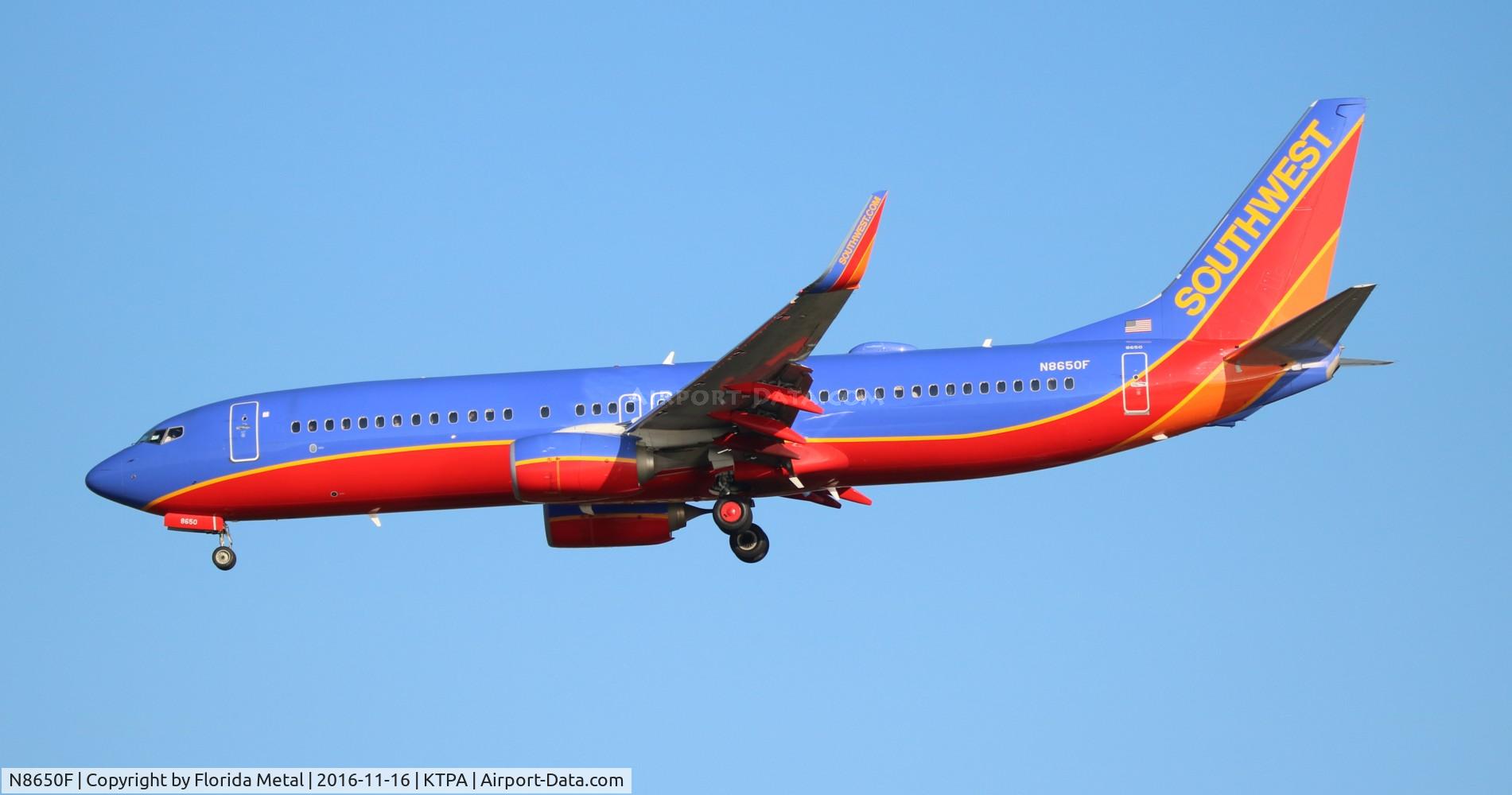 N8650F, 2014 Boeing 737-8H4 C/N 36909, TPA spotting 2016