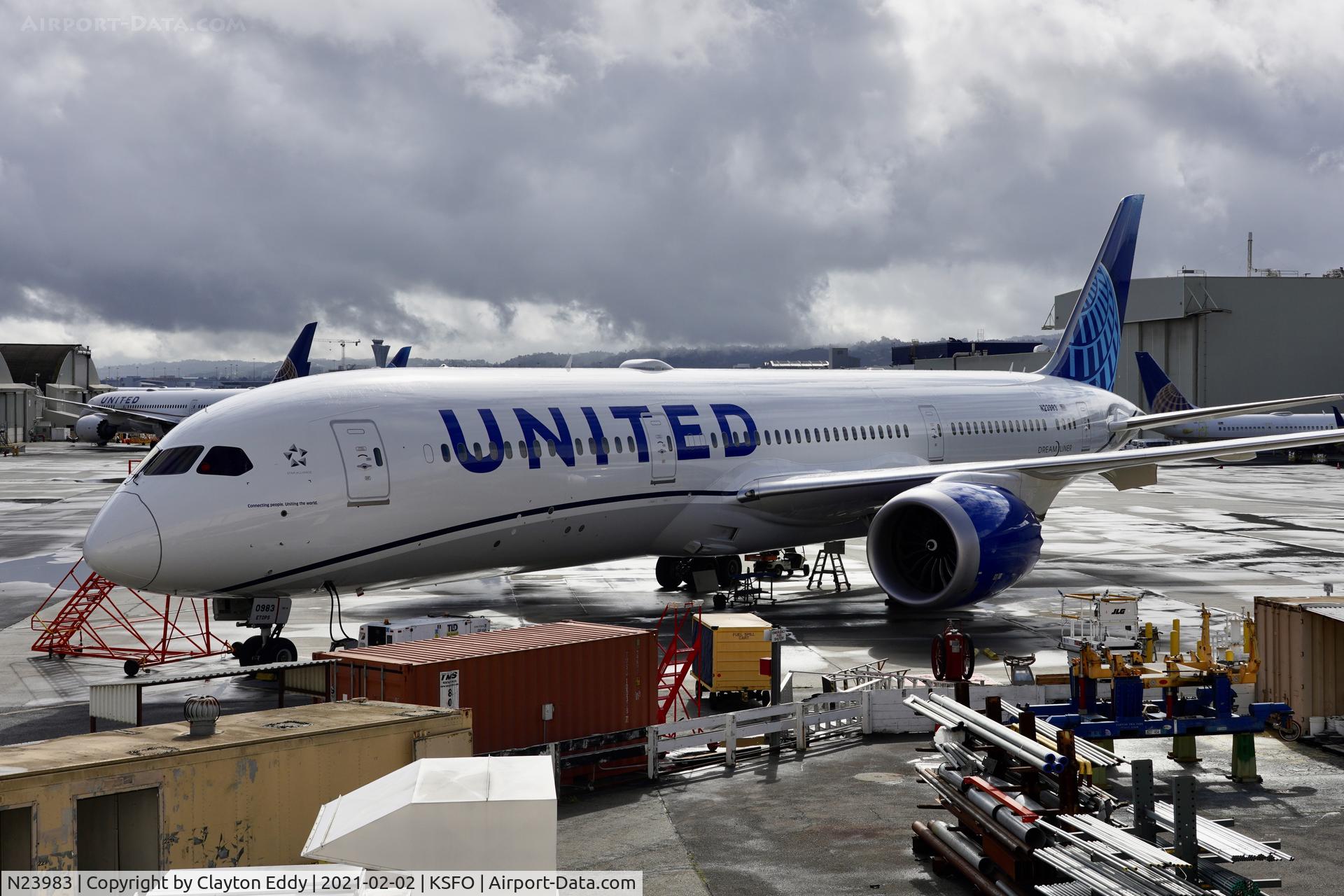 N23983, 2020 Boeing 787-9 Dreamliner Dreamliner C/N 66140, SFO 2021.