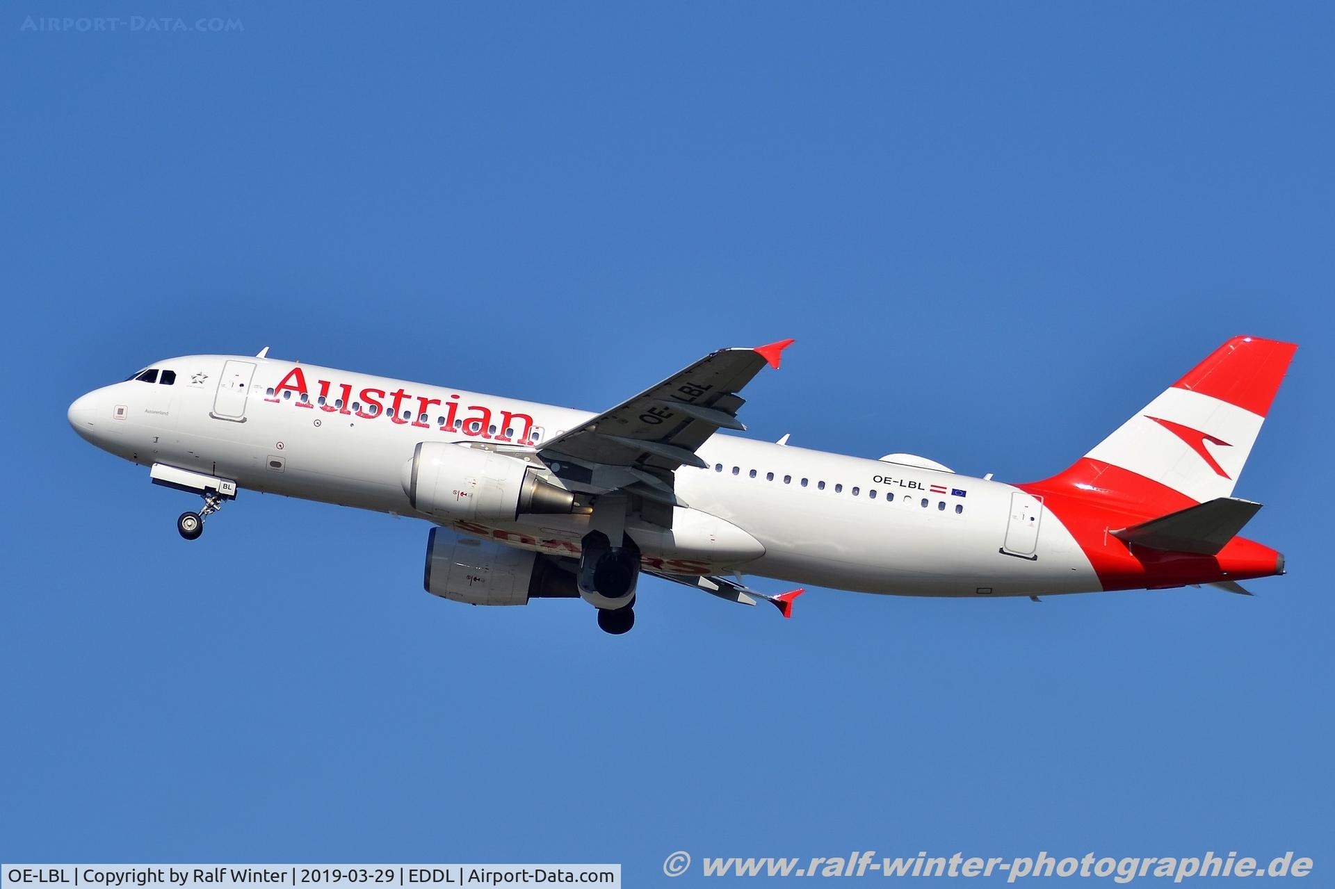 OE-LBL, 2003 Airbus A320-214 C/N 2009, Airbus A320-214 - OS AUA Austrian Airlines 'Ausseerland' - 2009 - OE-LBL - 29.03.2019 - DUS