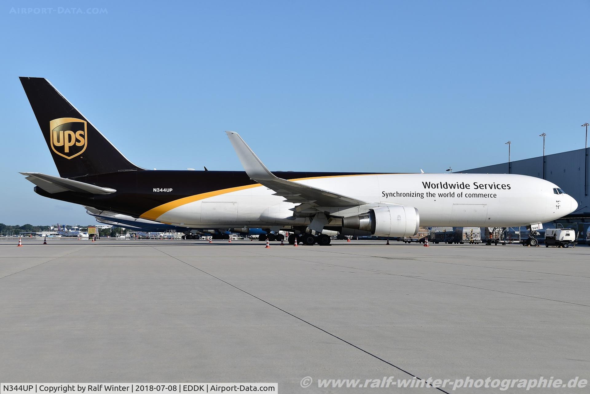 N344UP, 2011 Boeing 767-34AF C/N 37866, Boeing 767-34A(ER) - 5X UPS United Parcel Service - 37866 - N344UP - 08.07.2018 - CGN