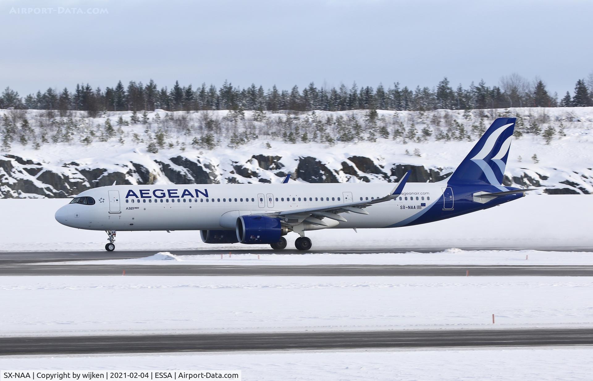SX-NAA, 2020 Airbus A321-271NX C/N 9553, RWY 01R