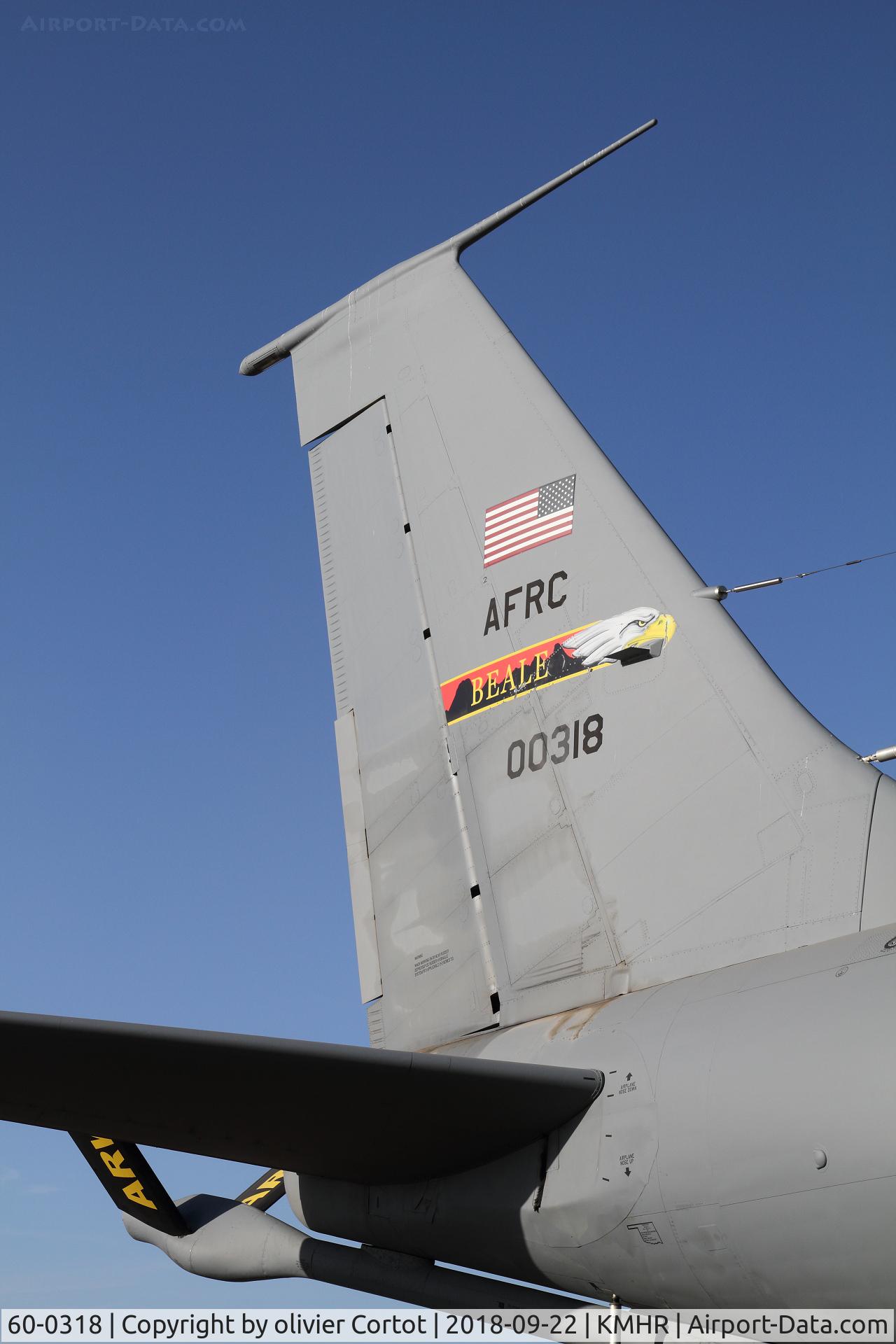 60-0318, 1960 Boeing KC-135R Stratotanker C/N 18093, tail markings