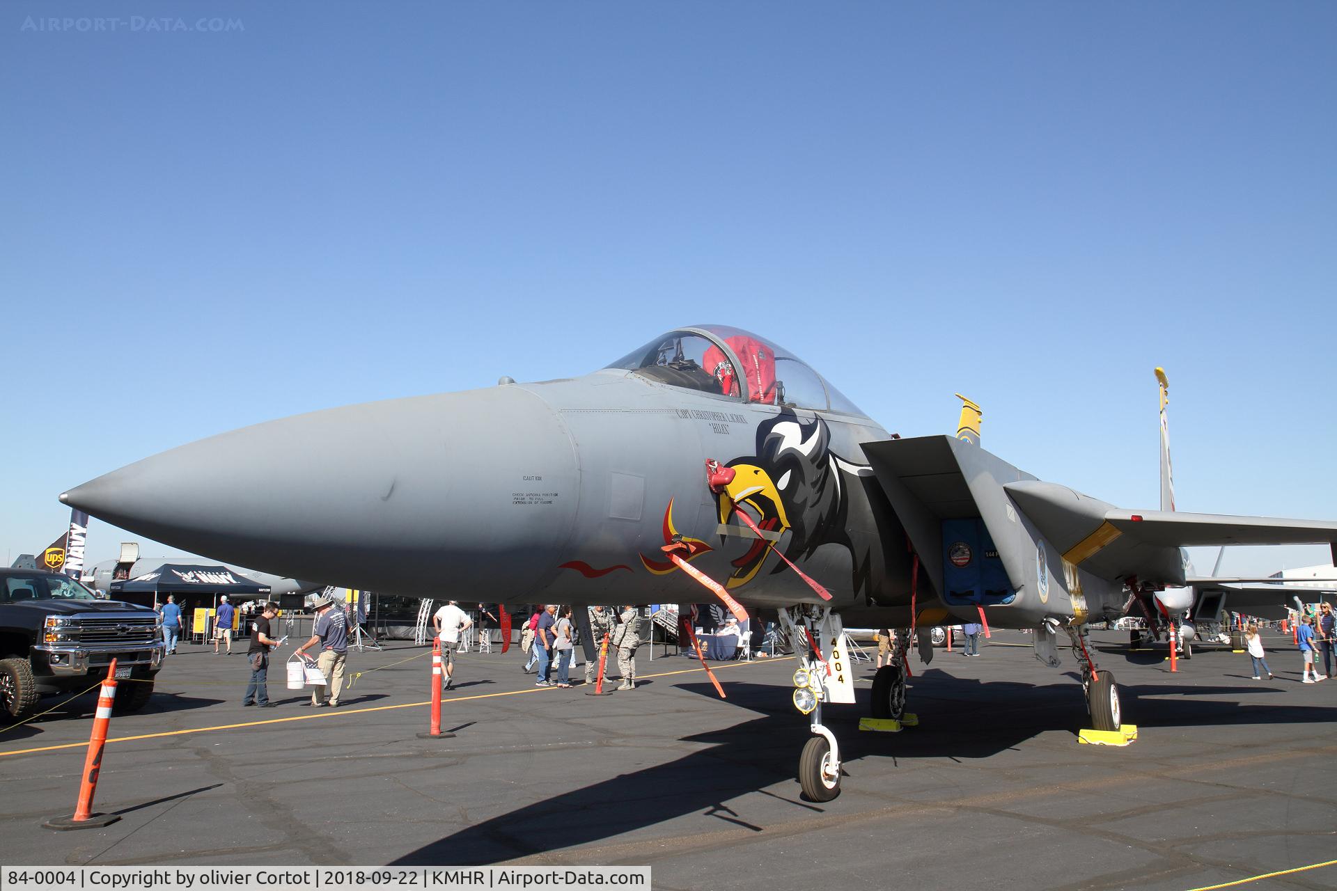 84-0004, 1984 McDonnell Douglas F-15C Eagle C/N 0912/C307, the nose paint job