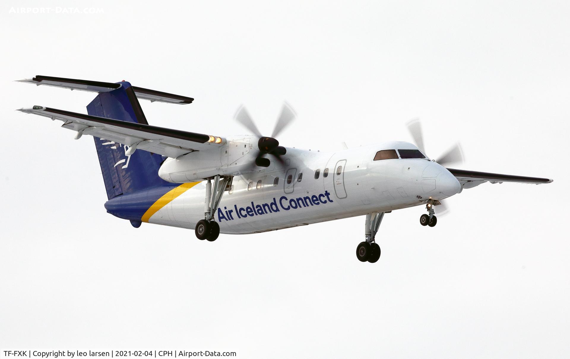 TF-FXK, 1996 De Havilland Canada DHC-8-202 Dash 8 C/N 446, Copenhagen 4.2.2021