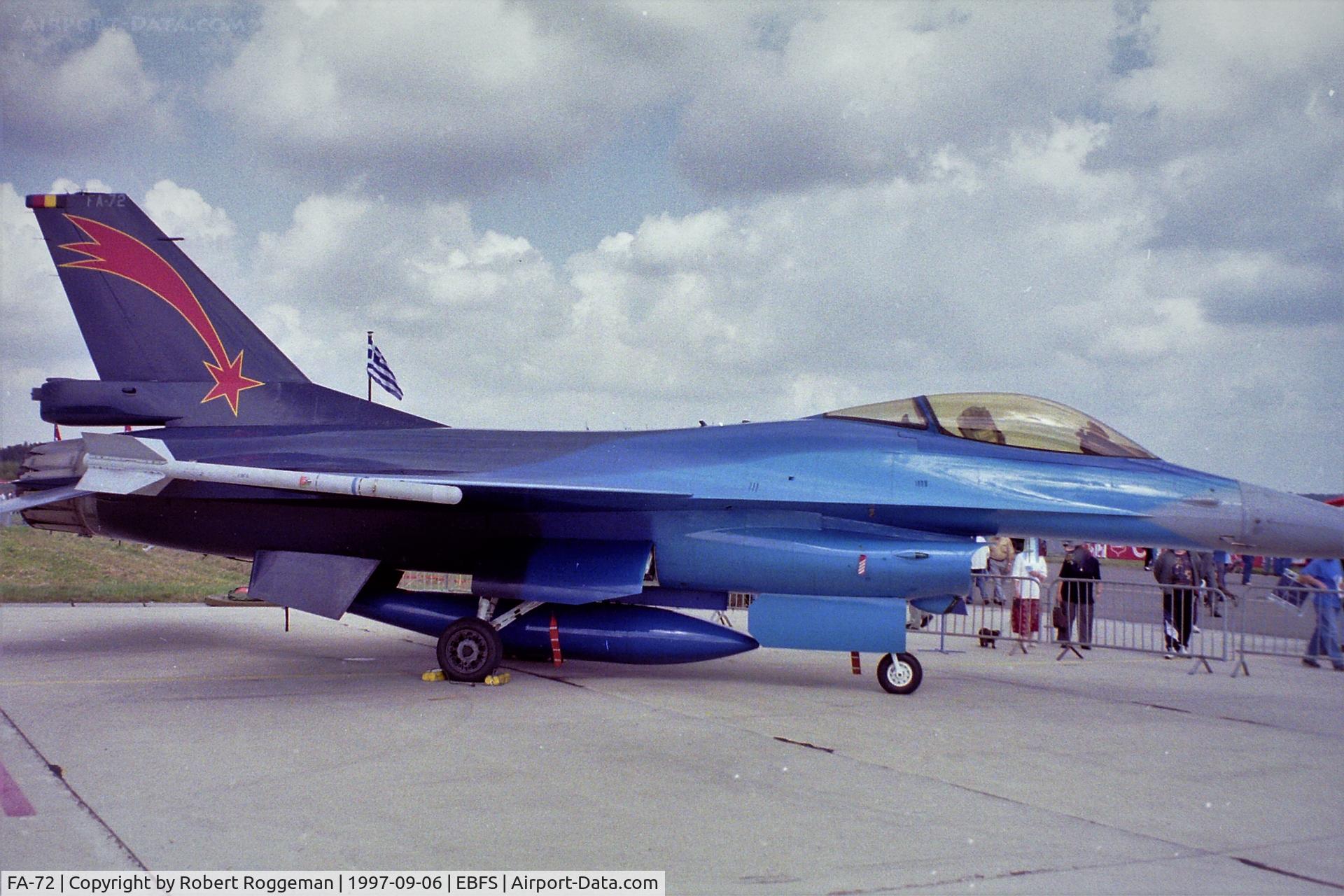 FA-72, 1980 SABCA F-16AM Fighting Falcon C/N 6H-72, F-16A.OPEN DAY.SPECIAL COLORS.COMET.