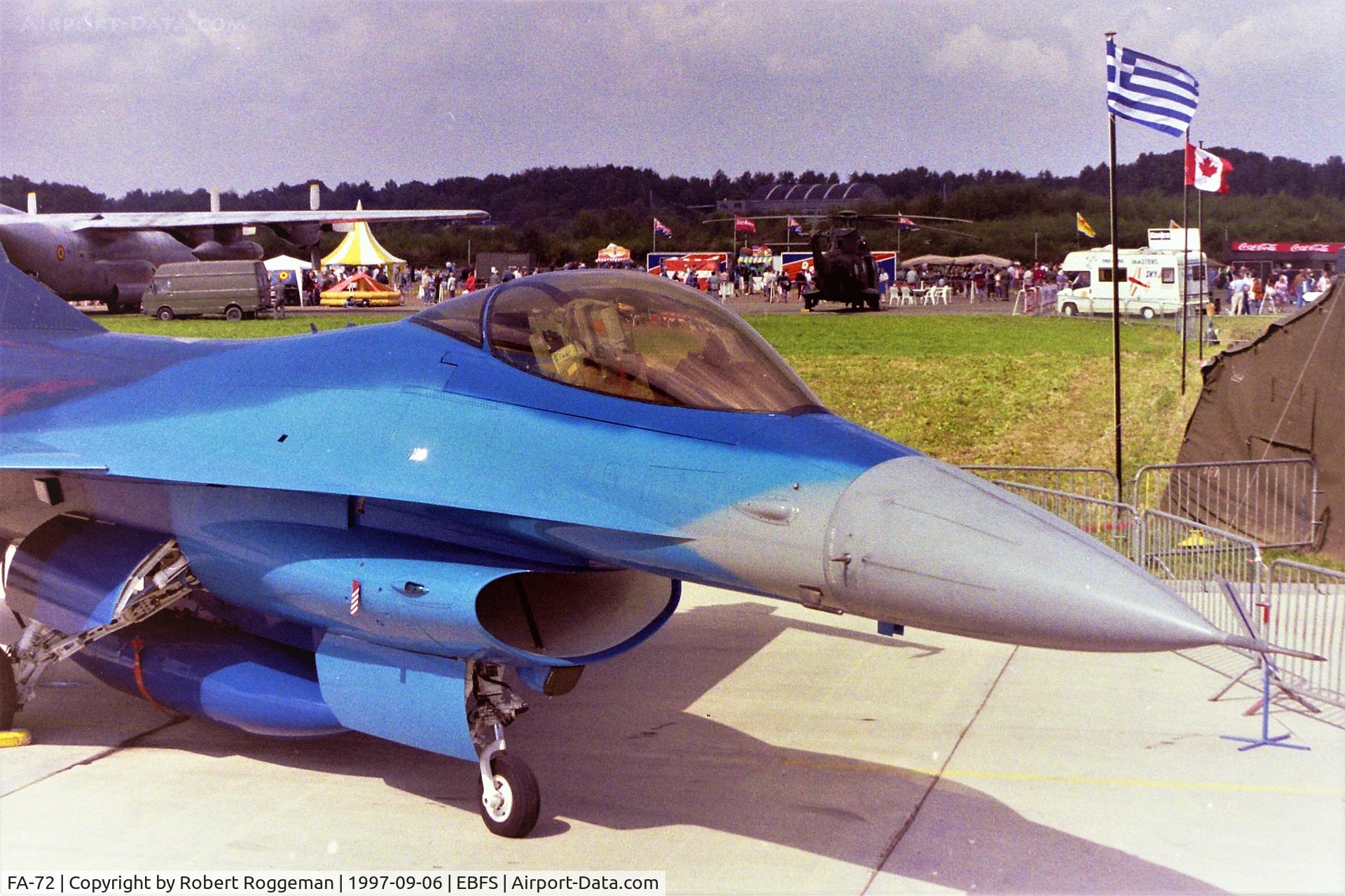 FA-72, 1980 SABCA F-16AM Fighting Falcon C/N 6H-72, F-16A.OPEN DAY.SPECIAL COLORS.COMET.