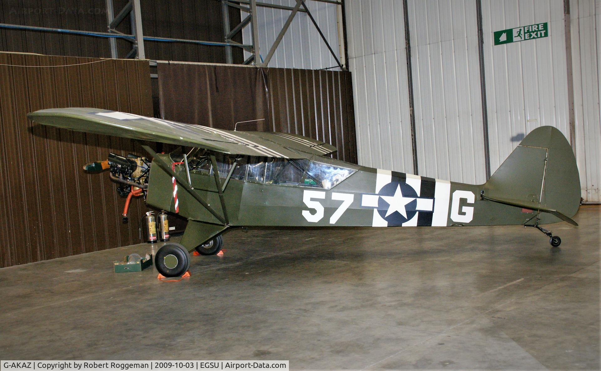 G-AKAZ, 1944 Piper L-4A Grasshopper C/N AN-1, Imperial War Museum, Duxford. 57 G.USAF COLORS.