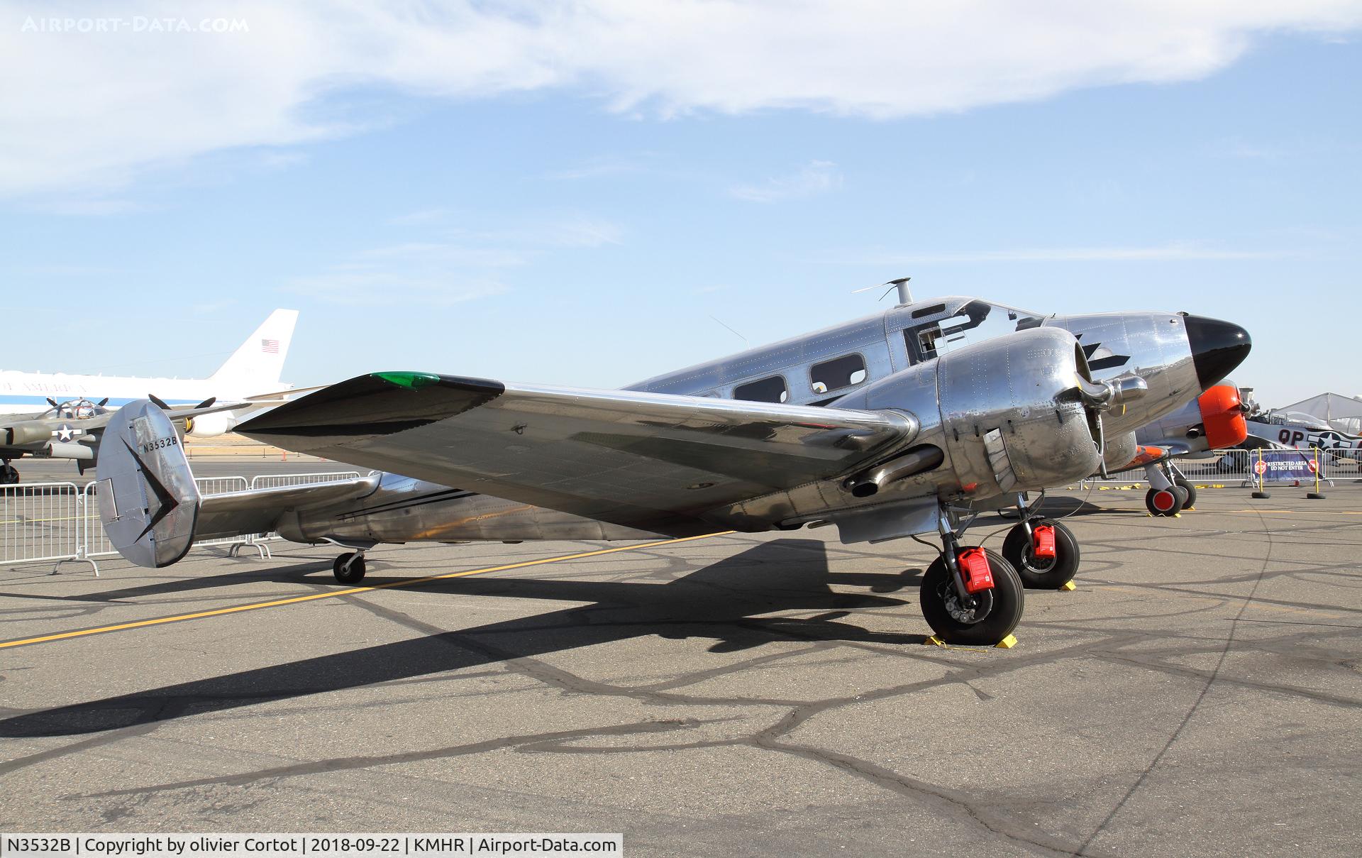 N3532B, 1954 Beech D18S C/N A-999, shinny Beech