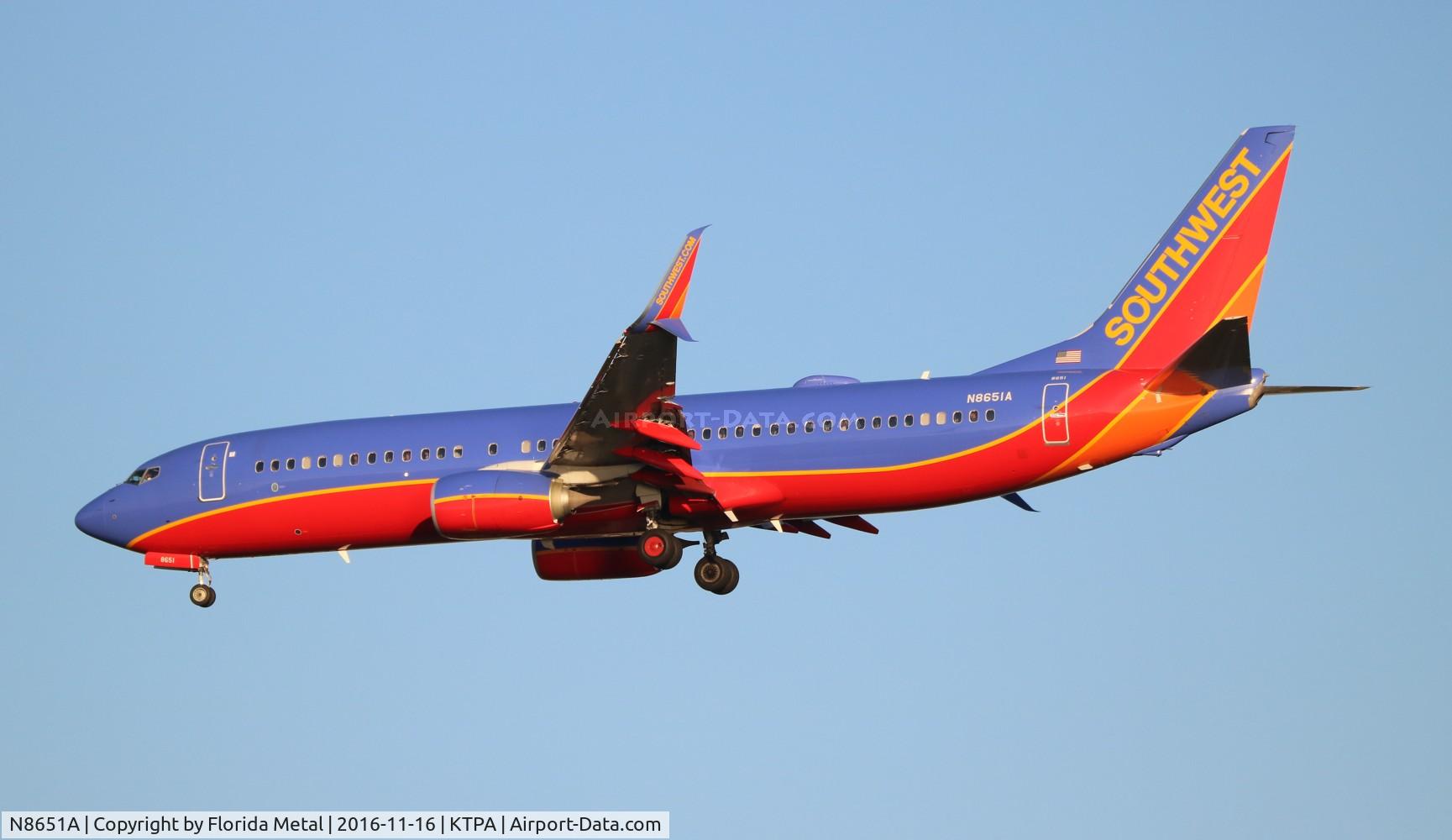 N8651A, 2014 Boeing 737-8H4 C/N 36920, TPA spotting 2016