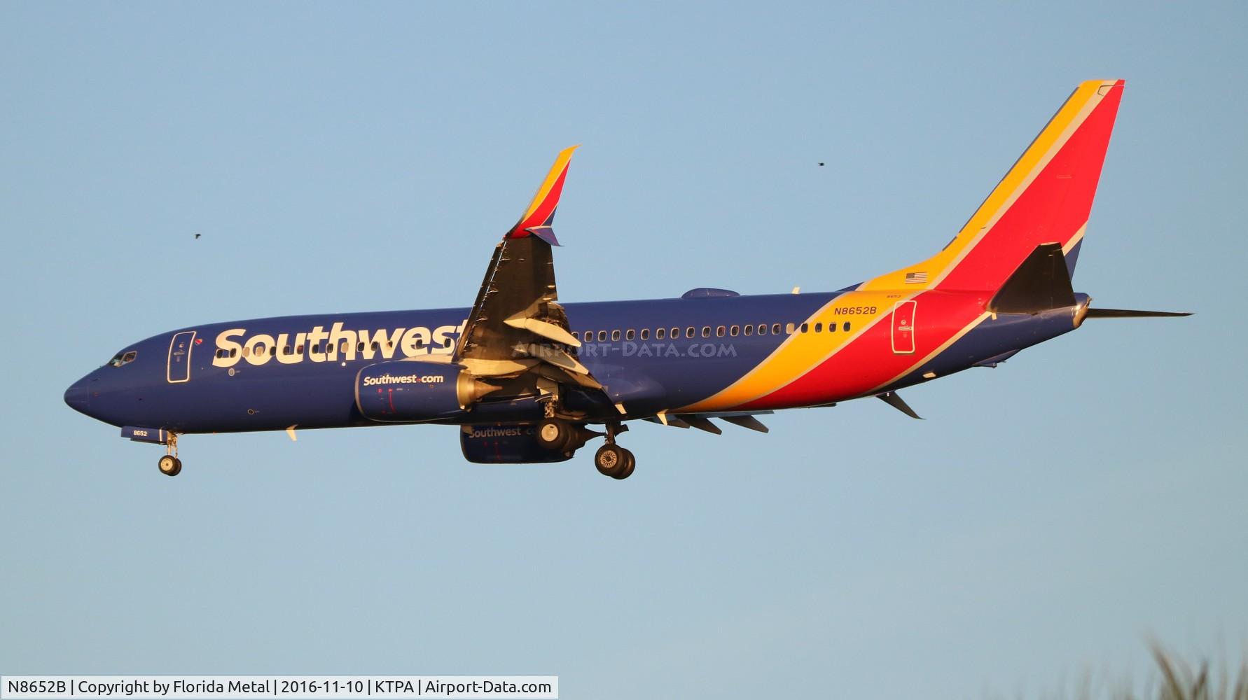 N8652B, 2014 Boeing 737-8H4 C/N 36971, TPA spotting 2016
