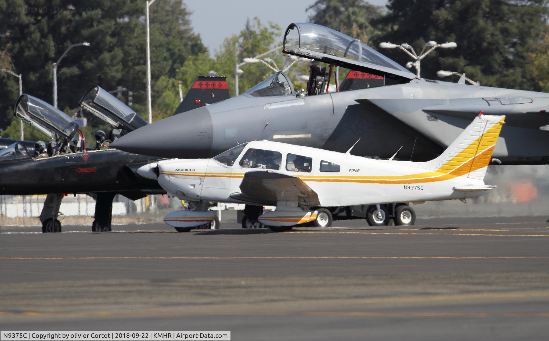 N9375C, 1978 Piper PA-28-181 C/N 28-7890403, small aircraft in front of the big F-15 !