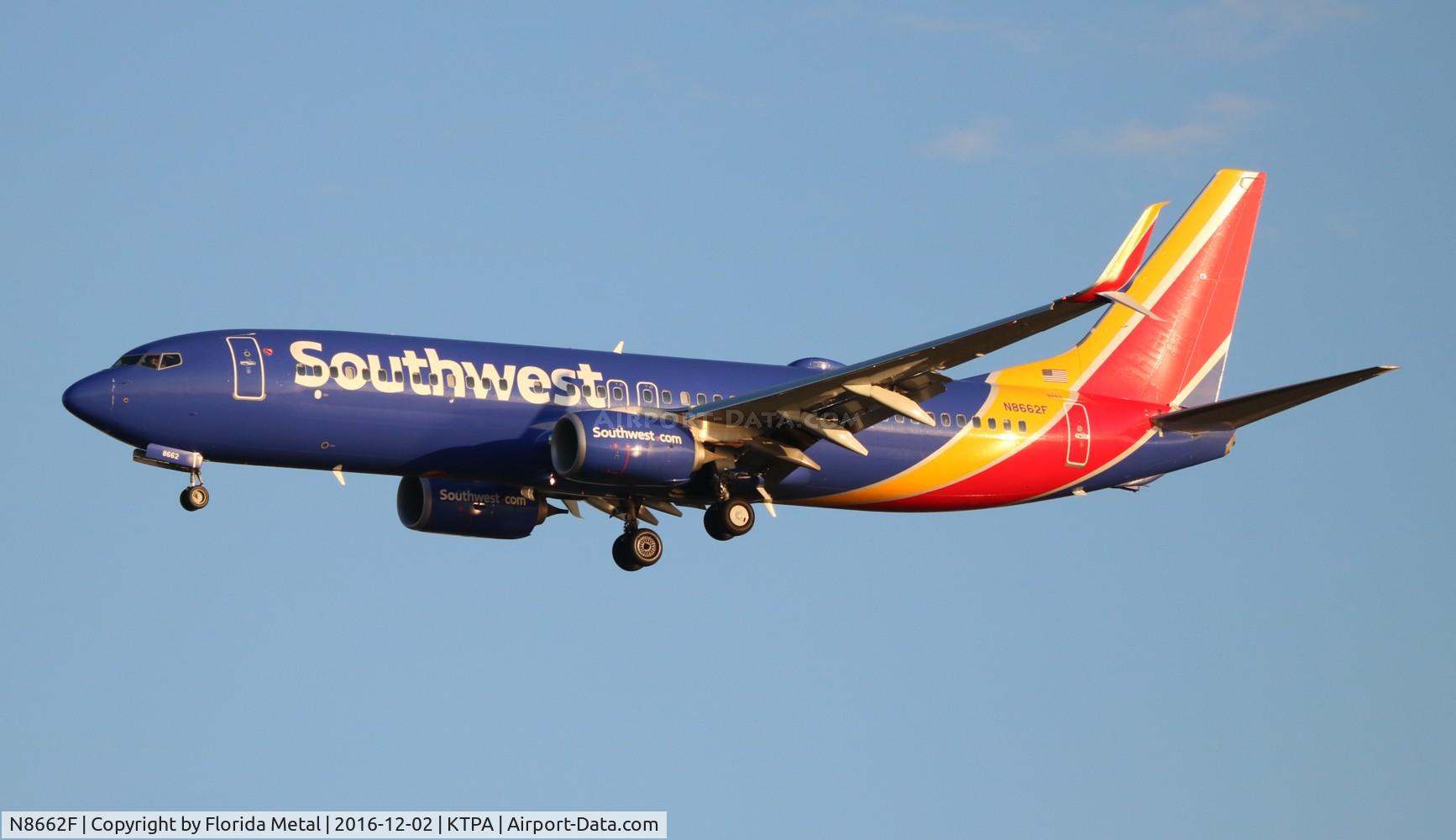 N8662F, 2015 Boeing 737-8H4 C/N 36936, TPA spotting 2016