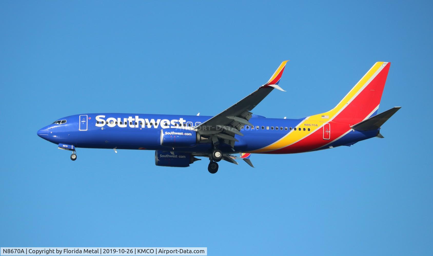 N8670A, 2015 Boeing 737-8H4 C/N 36656, MCO spotting 2019
