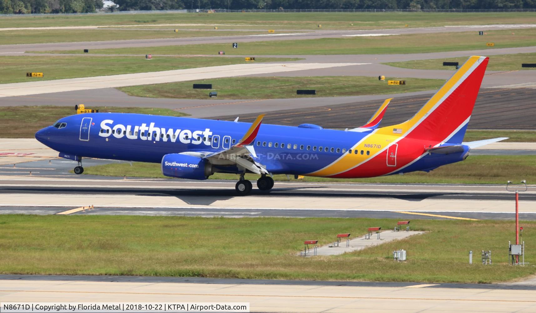 N8671D, 2015 Boeing 737-8H4 C/N 36715, TPA spotting 2018