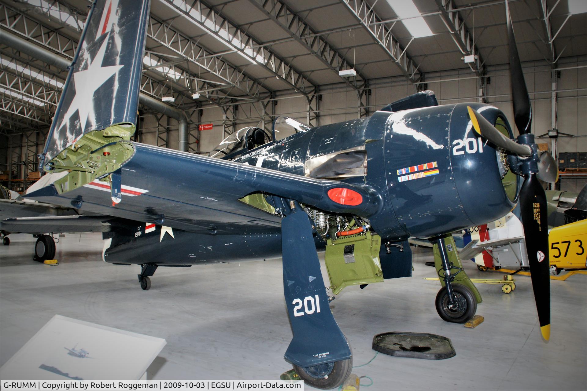 G-RUMM, 1948 Grumman F8F-2 (G58) Bearcat C/N D.1088, 121714.201. Imperial War Museum, Duxford. FIGHTER COLLECTION.