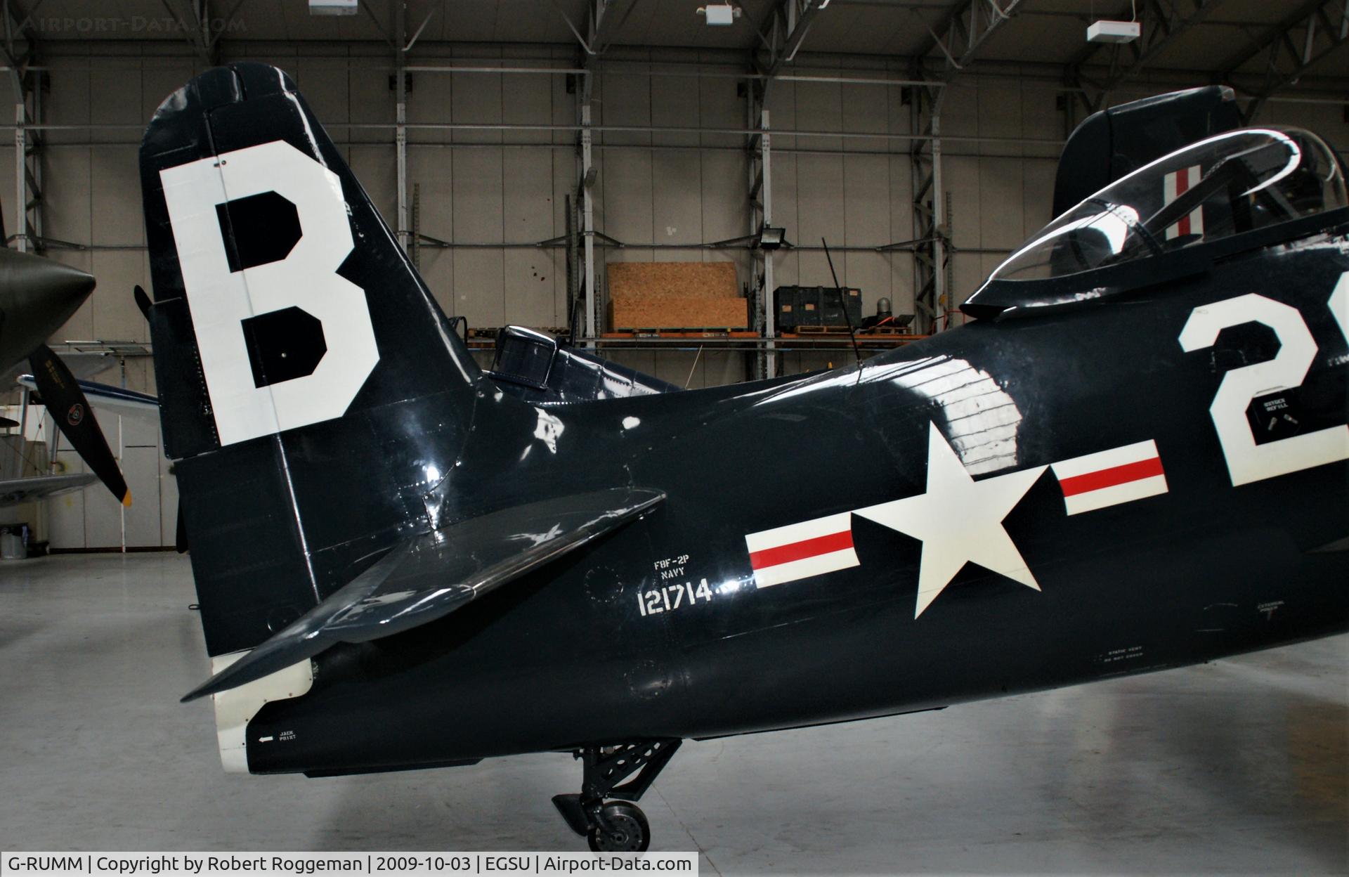 G-RUMM, 1948 Grumman F8F-2 (G58) Bearcat C/N D.1088, 121714.201. Imperial War Museum, Duxford .FIGHTER COLLECTION.