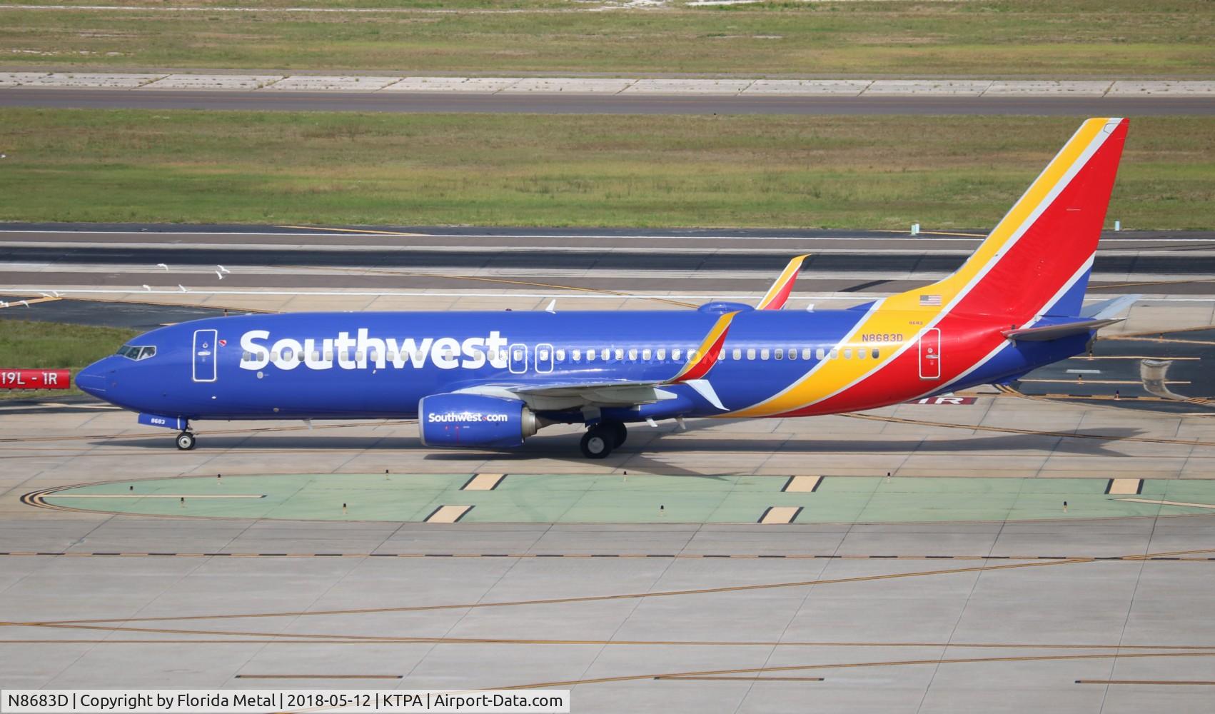 N8683D, 2016 Boeing 737-8H4 C/N 36738, TPA spotting 2018