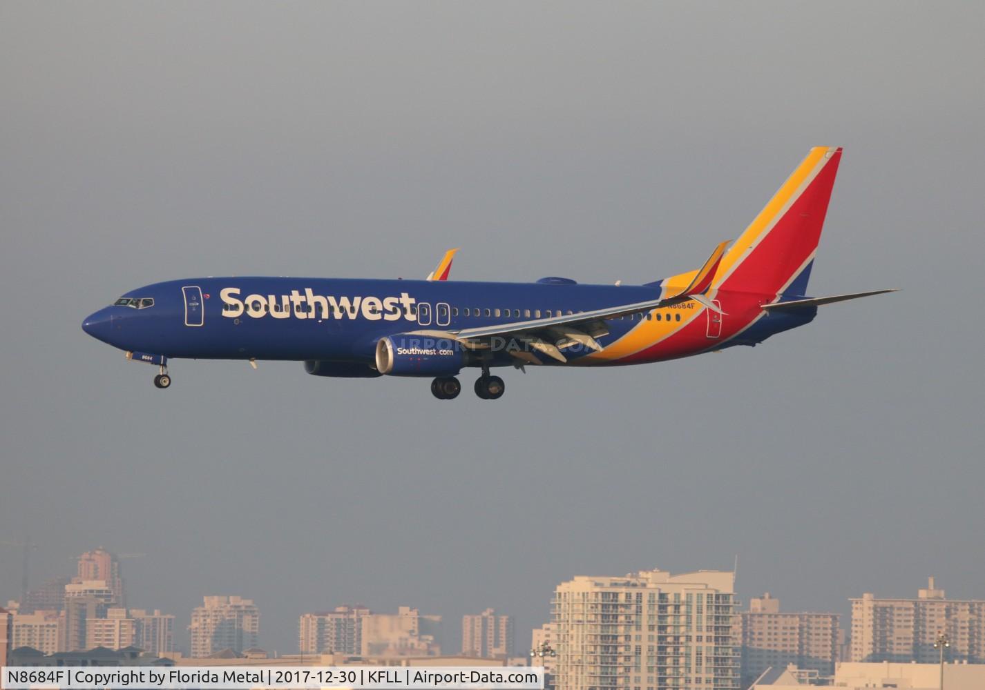 N8684F, 2016 Boeing 737-8H4 C/N 36653, FLL spotting 2017