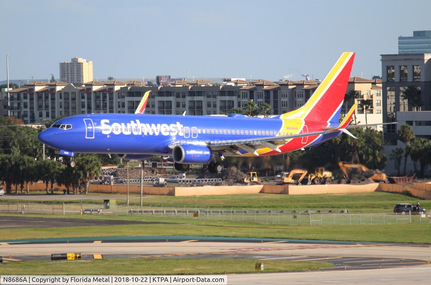 N8686A, 2016 Boeing 737-8H4 C/N 36938, TPA spotting 2018