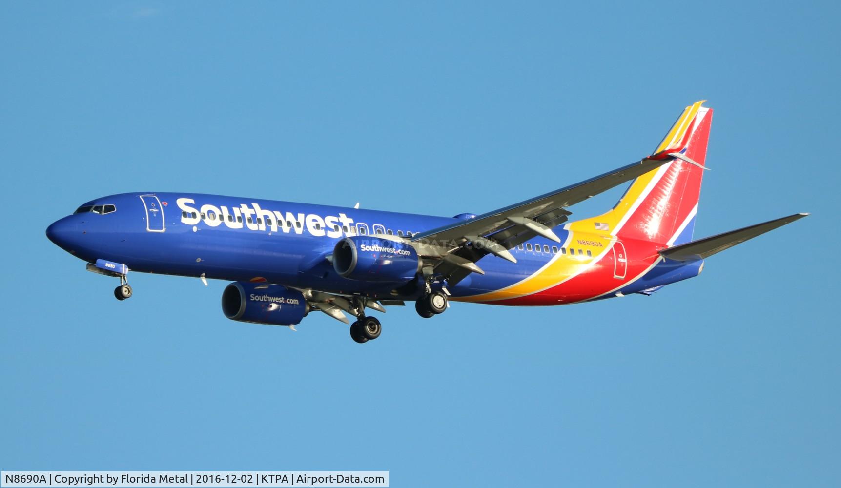N8690A, 2016 Boeing 737-8H4 C/N 36916, TPA spotting 2016