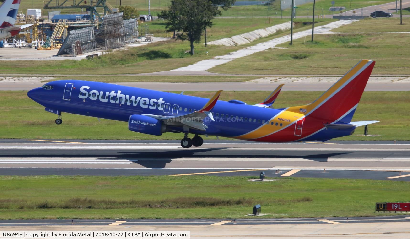 N8694E, 2016 Boeing 737-8H4 C/N 36661, TPA spotting 2018