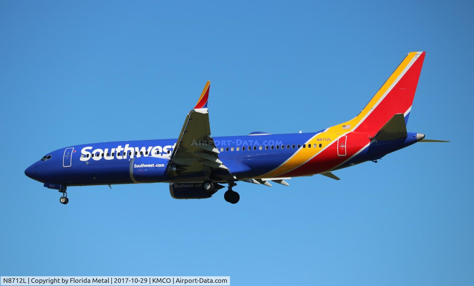 N8712L, 2017 Boeing 737-8 MAX C/N 36930, MCO spotting 2017