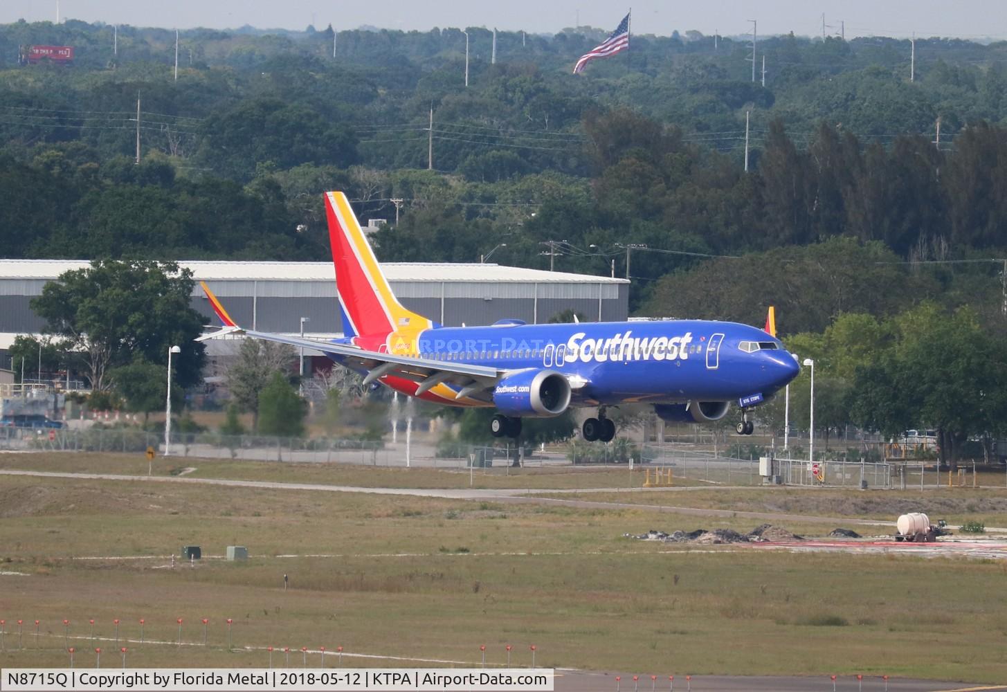 N8715Q, 2017 Boeing 737-8 MAX C/N 42570, TPA spotting 2018
