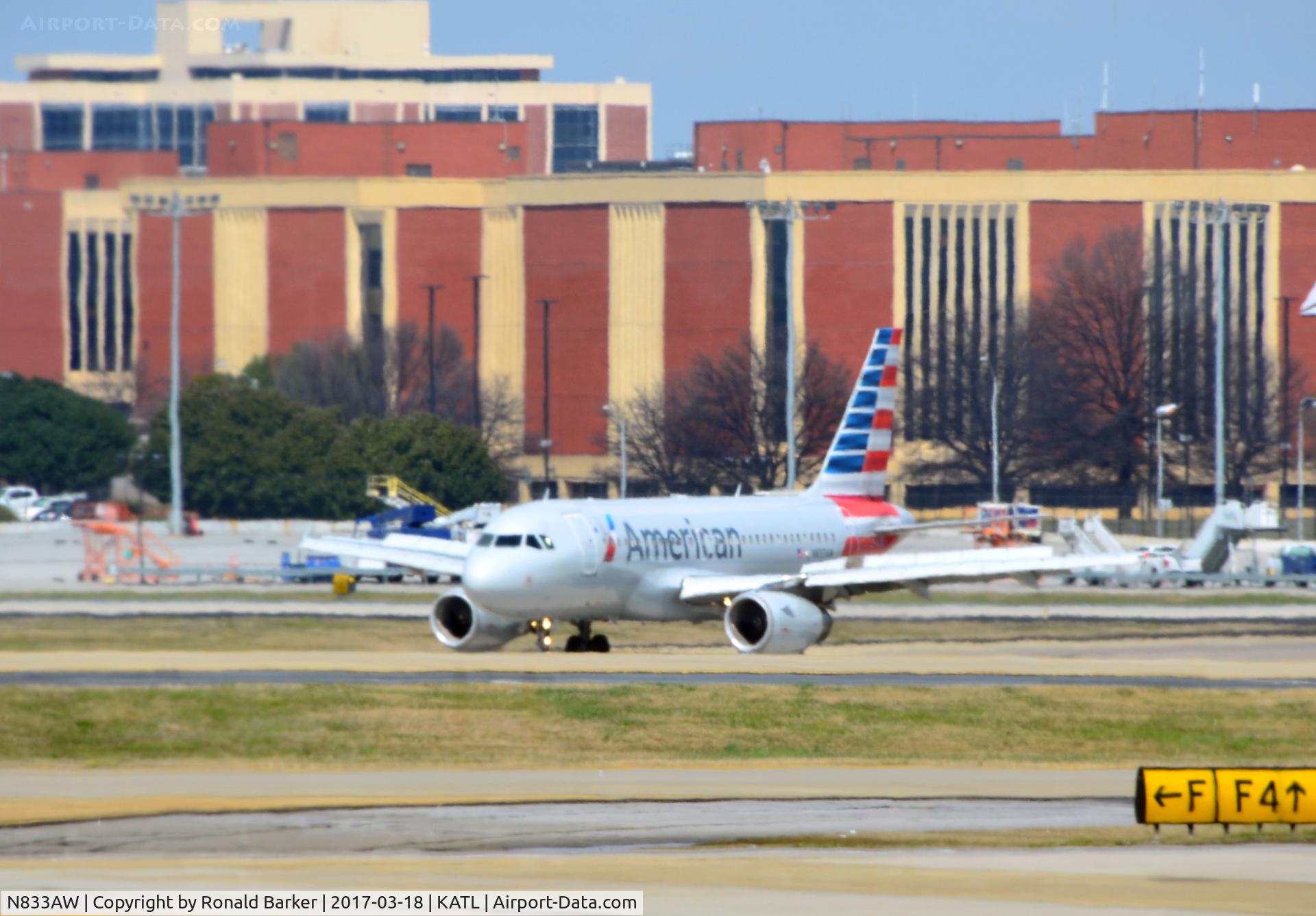 N833AW, 2002 Airbus A319-132 C/N 1844, Landing Atlanta