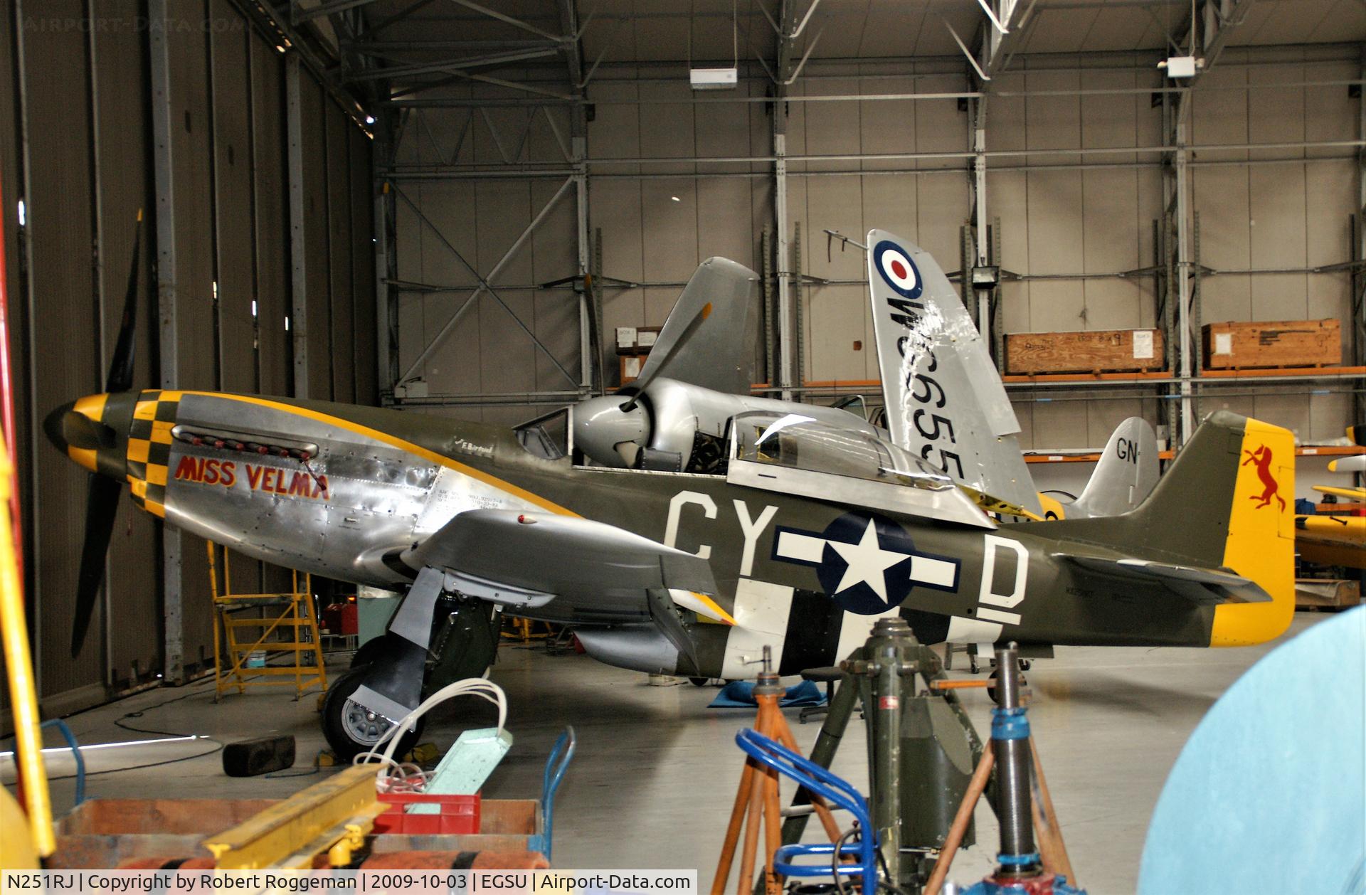 N251RJ, 1944 North American TF-51D Mustang C/N 124-44703, NX251RJ.MISS VELMA.CY D.FIGHTER COLLECTION. Imperial War Museum, Duxford. 44-84847.