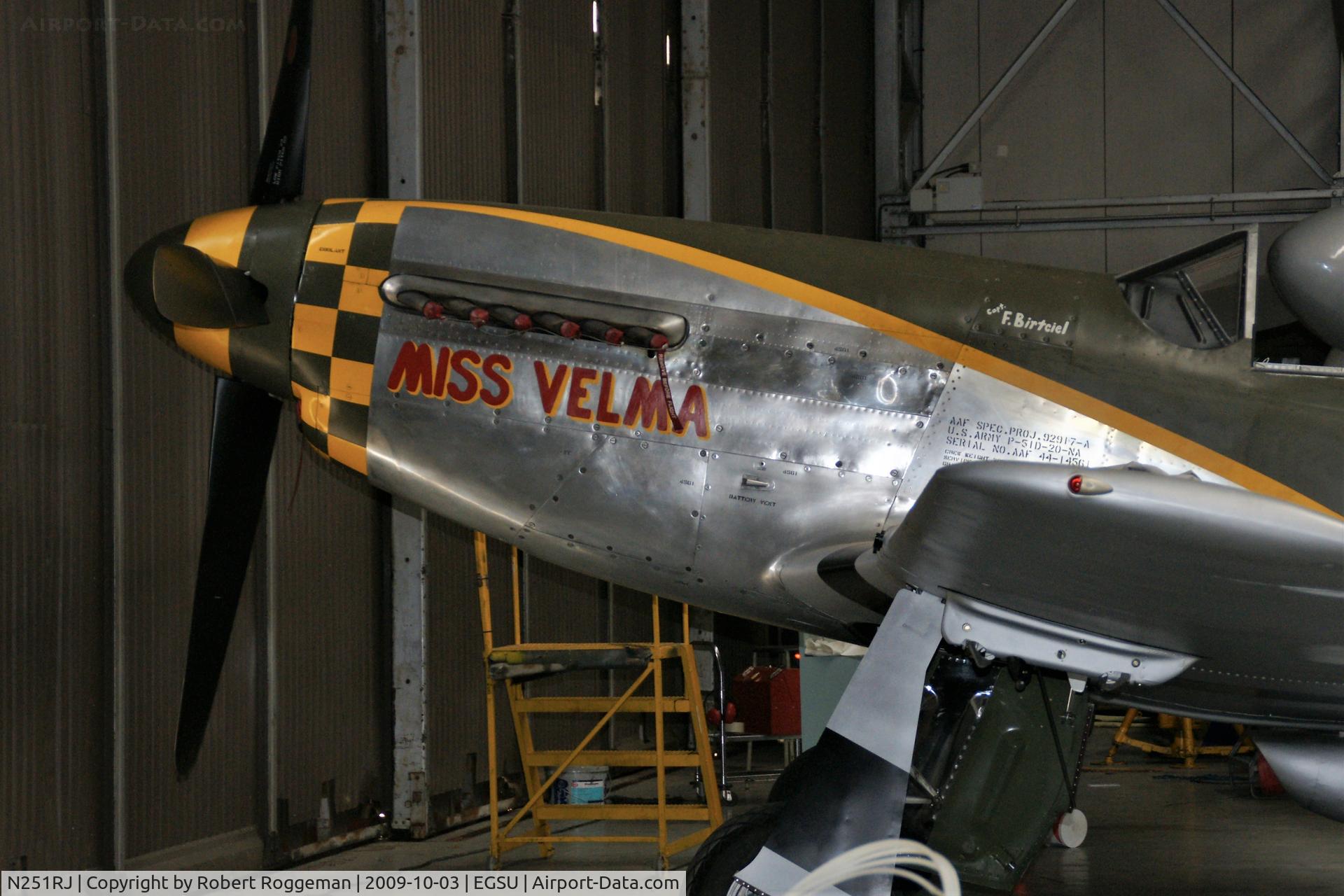 N251RJ, 1944 North American TF-51D Mustang C/N 124-44703, NX251RJ.MISS VELMA.CY D.FIGHTER COLLECTION. Imperial War Museum, Duxford.