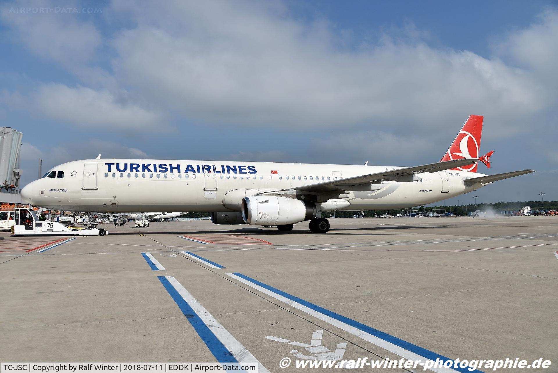 TC-JSC, 2012 Airbus A321-231 C/N 5254, Airbus A321-231 - TH THY Turkish Airlines 'Arnavutköy' - 5254 - TC-JSC - 11.07.2018 - CGN