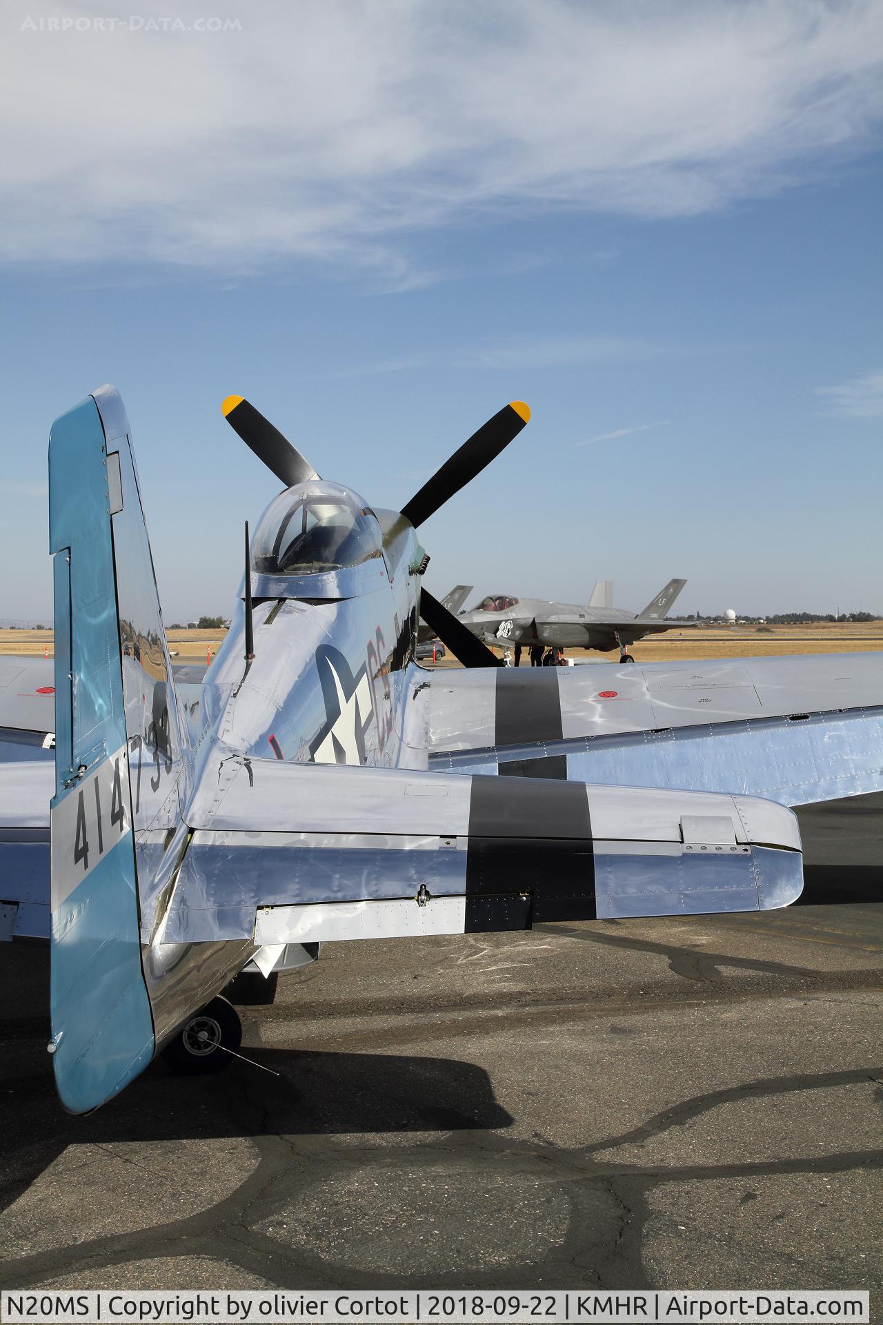N20MS, 1944 North American P-51D Mustang C/N 122-31533, rear view