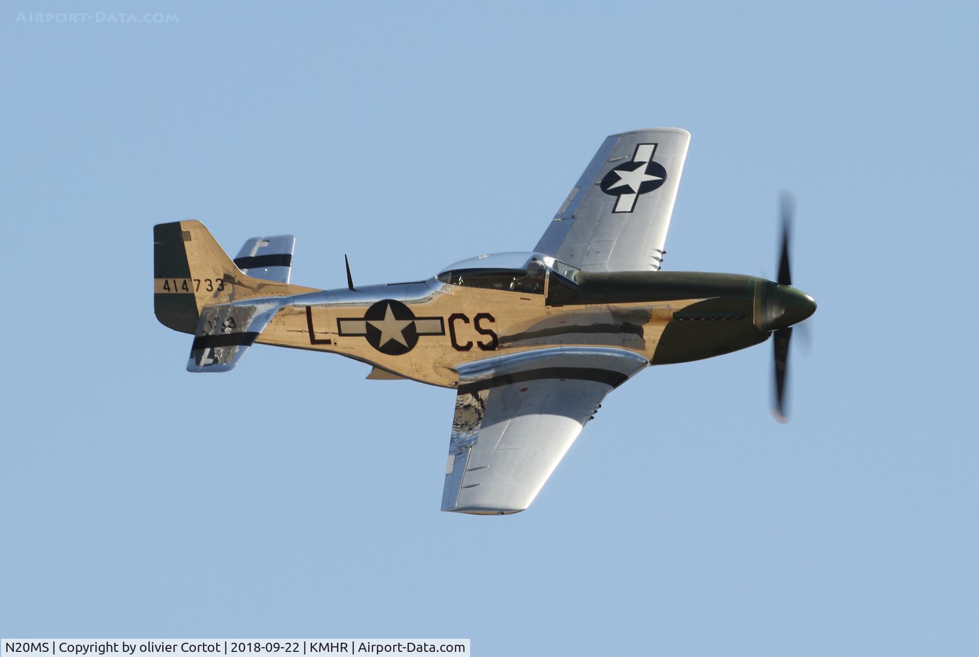N20MS, 1944 North American P-51D Mustang C/N 122-31533, in flight, 2018