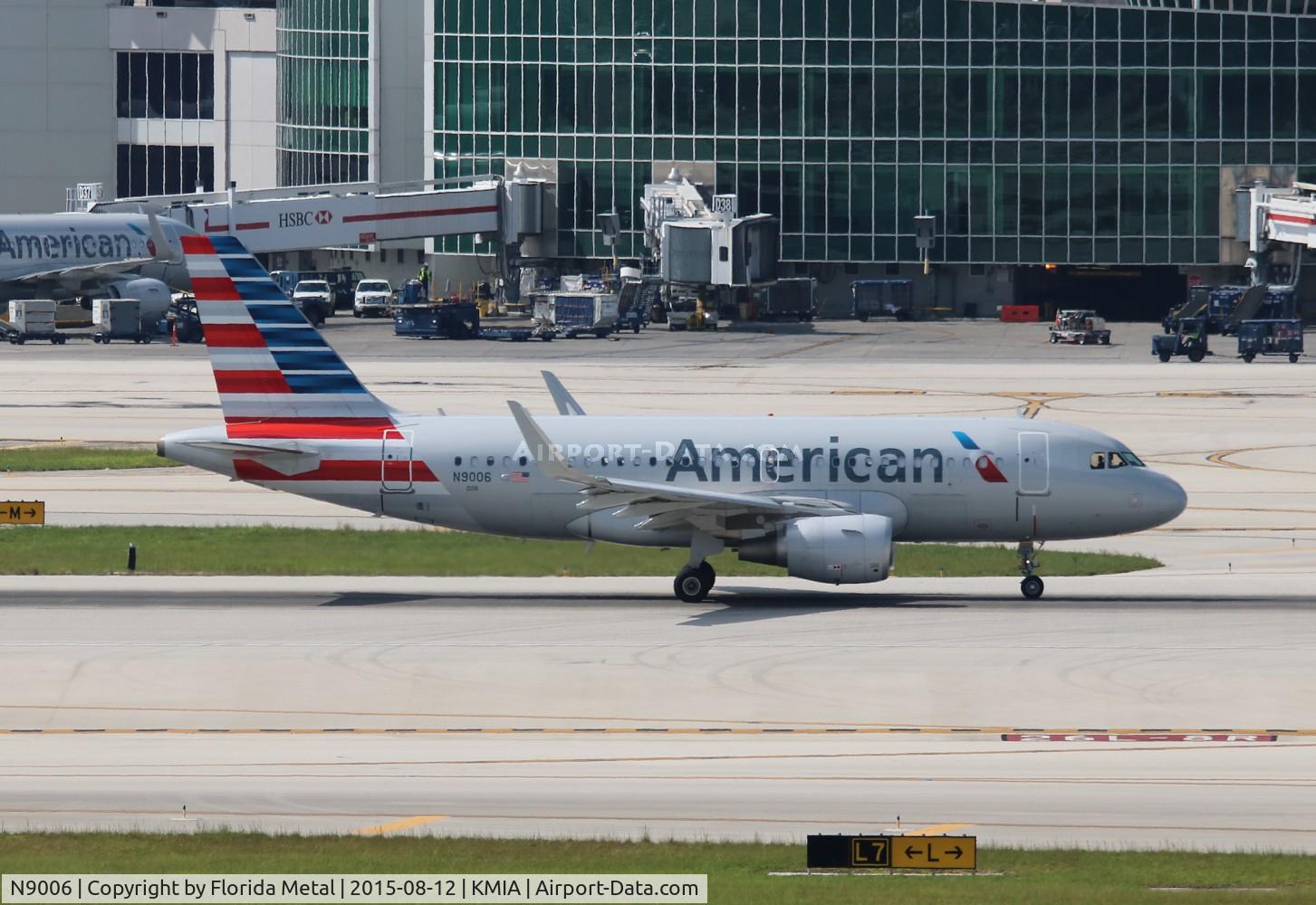 N9006, 2013 Airbus A319-115 C/N 5761, MIA spotting 2015