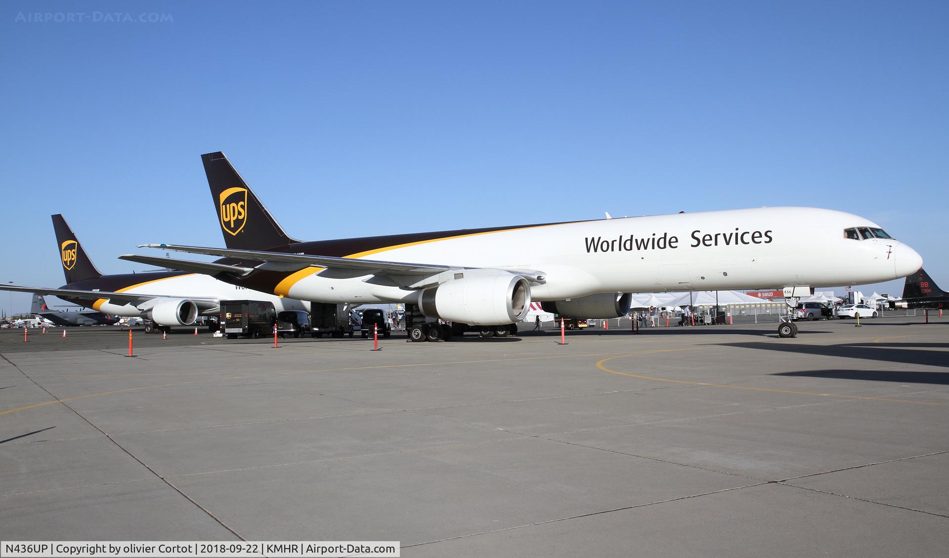 N436UP, 1994 Boeing 757-24APF C/N 25467, static display, with a UPS 767
