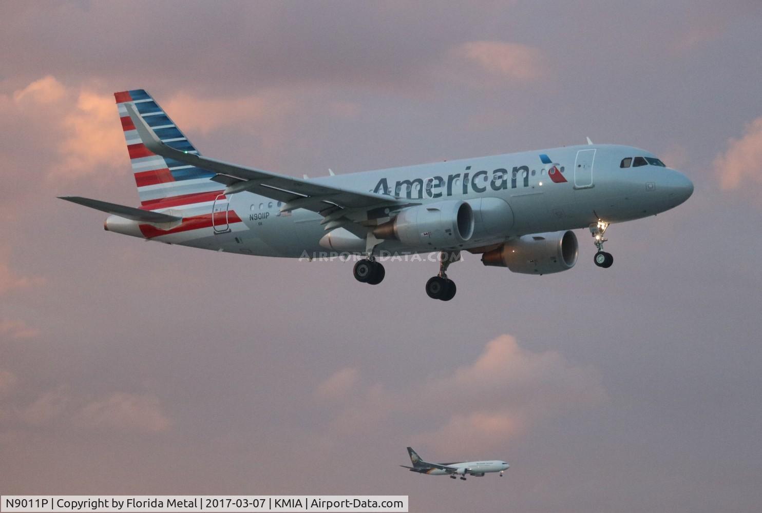 N9011P, 2013 Airbus A319-115 C/N 5798, MIA spotting 2017