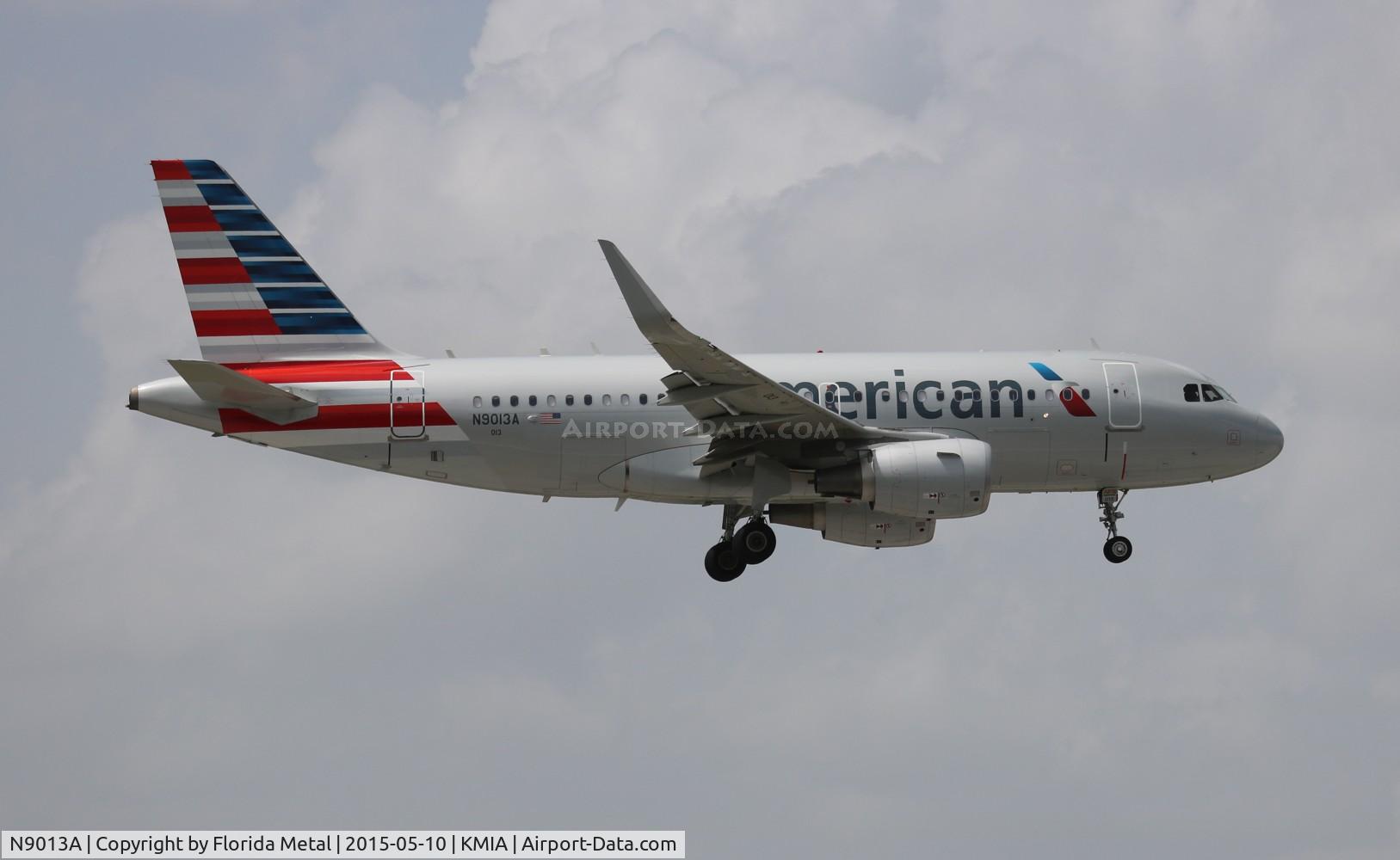 N9013A, 2013 Airbus A319-115 C/N 5827, MIA spotting 2015