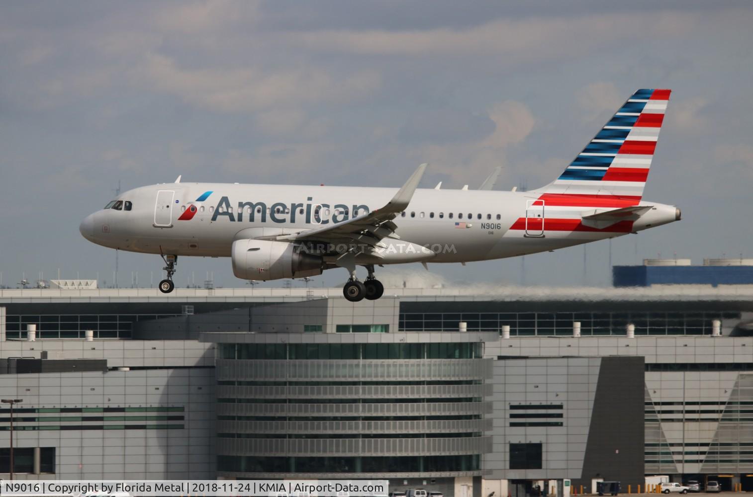 N9016, 2014 Airbus A319-115 C/N 6040, MIA spotting 2018