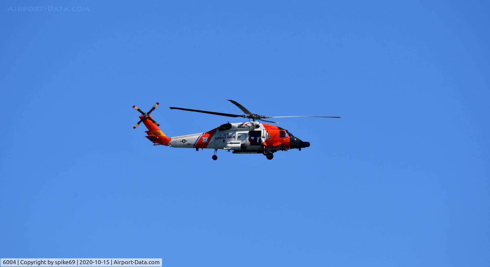 6004, Sikorsky MH-60J Jayhawk C/N 70.854, MH-60 out of Elizabeth City flies down the Outer Banks coastline.
