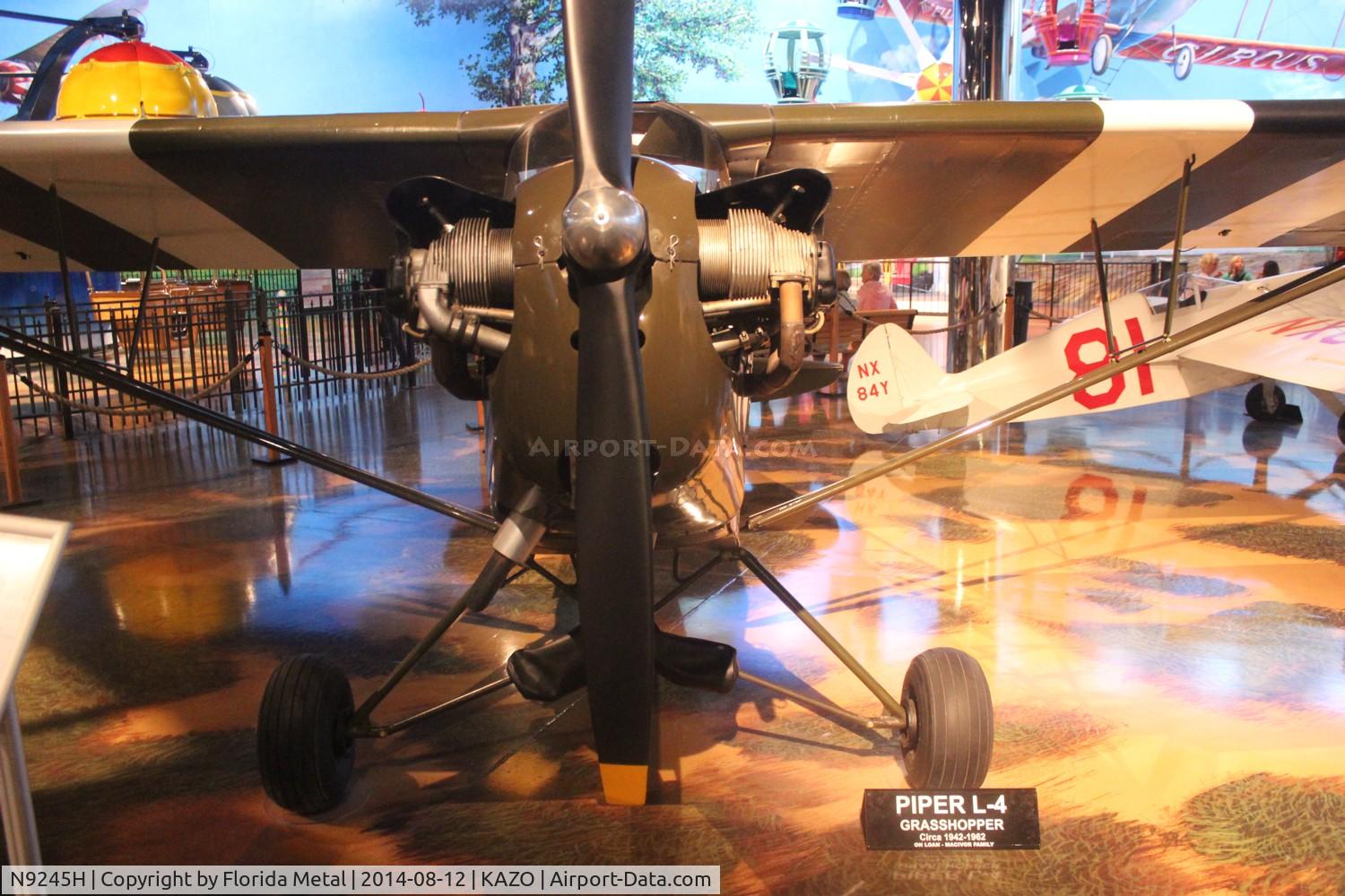 N9245H, 1944 Piper L-4H Grasshopper (J3C-65D) C/N 12113, Air Zoo 2014