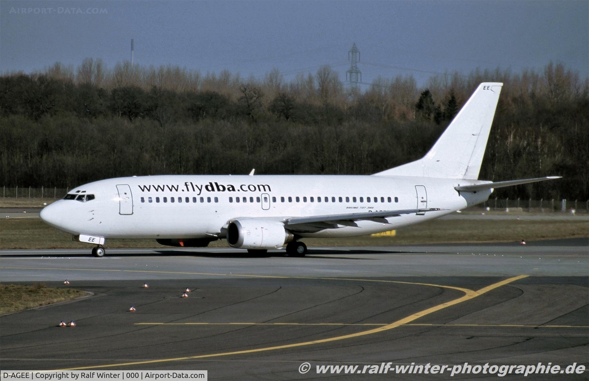 D-AGEE, 1988 Boeing 737-35B C/N 24238, Boeing 737-35B - DI BAG DBA Deutsche BA 'www.flyba.com' - 24238 - D-AGEE - 03.2003
