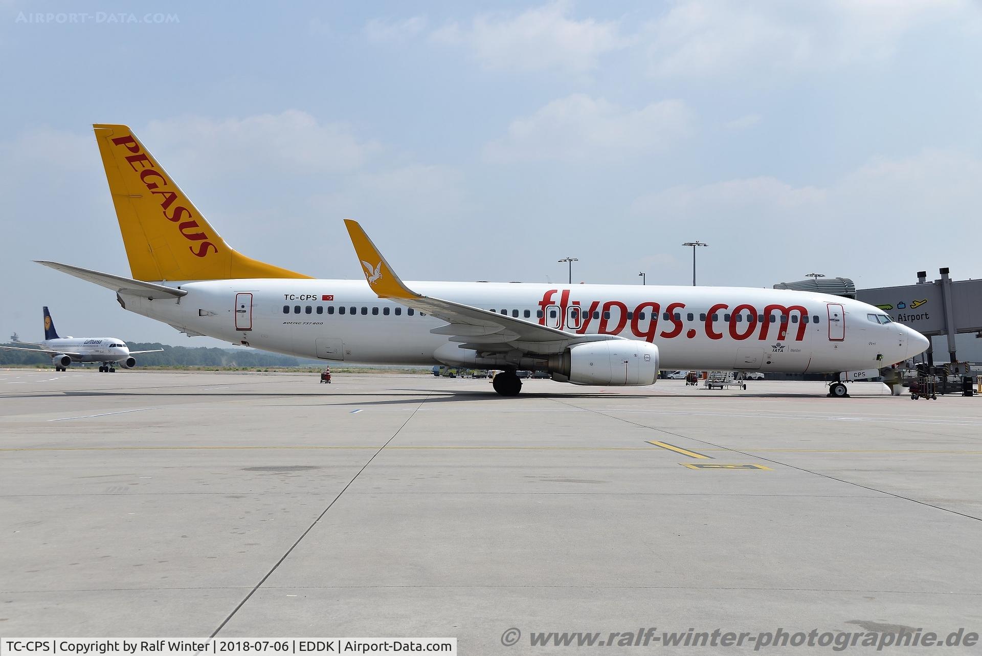 TC-CPS, 2011 Boeing 737-8GJ C/N 37366, Boeing 737-8GJ(W) - PC PGT Pegasus 'Peri' - 37366 - TC-CPS - 06.07.2018 - CGN