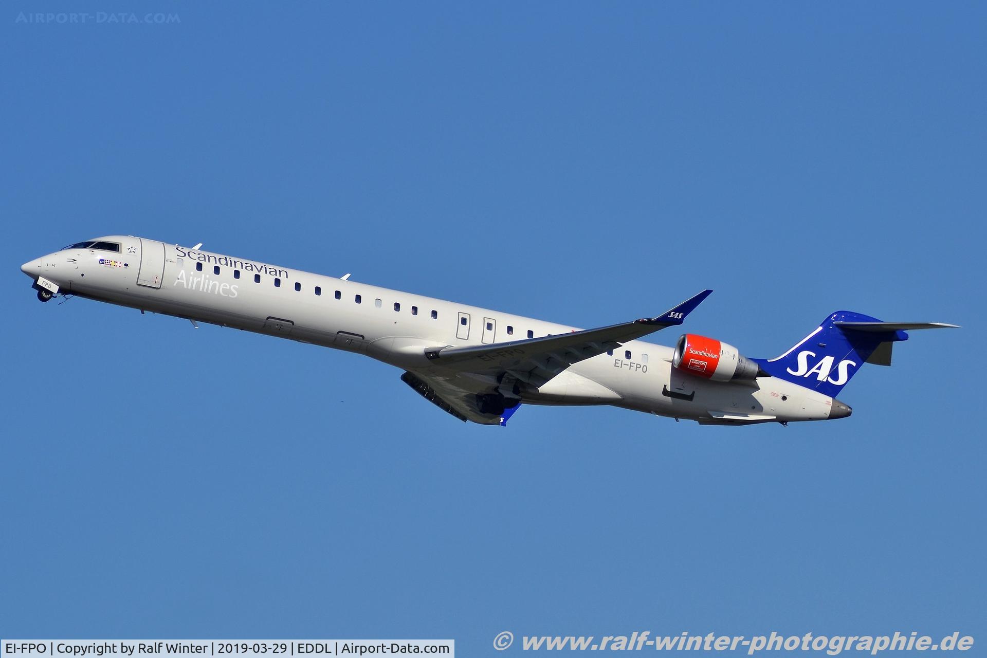 EI-FPO, 2017 Bombardier CRJ-900 (CL-600-2D24 C/N 15434, Bombardier CL-600-2D24 CRJ-900LR - SK SAS Scandinavian Airlines opby Cityjet - 15434 - EI-FPO - 29.03.2019 - DUS