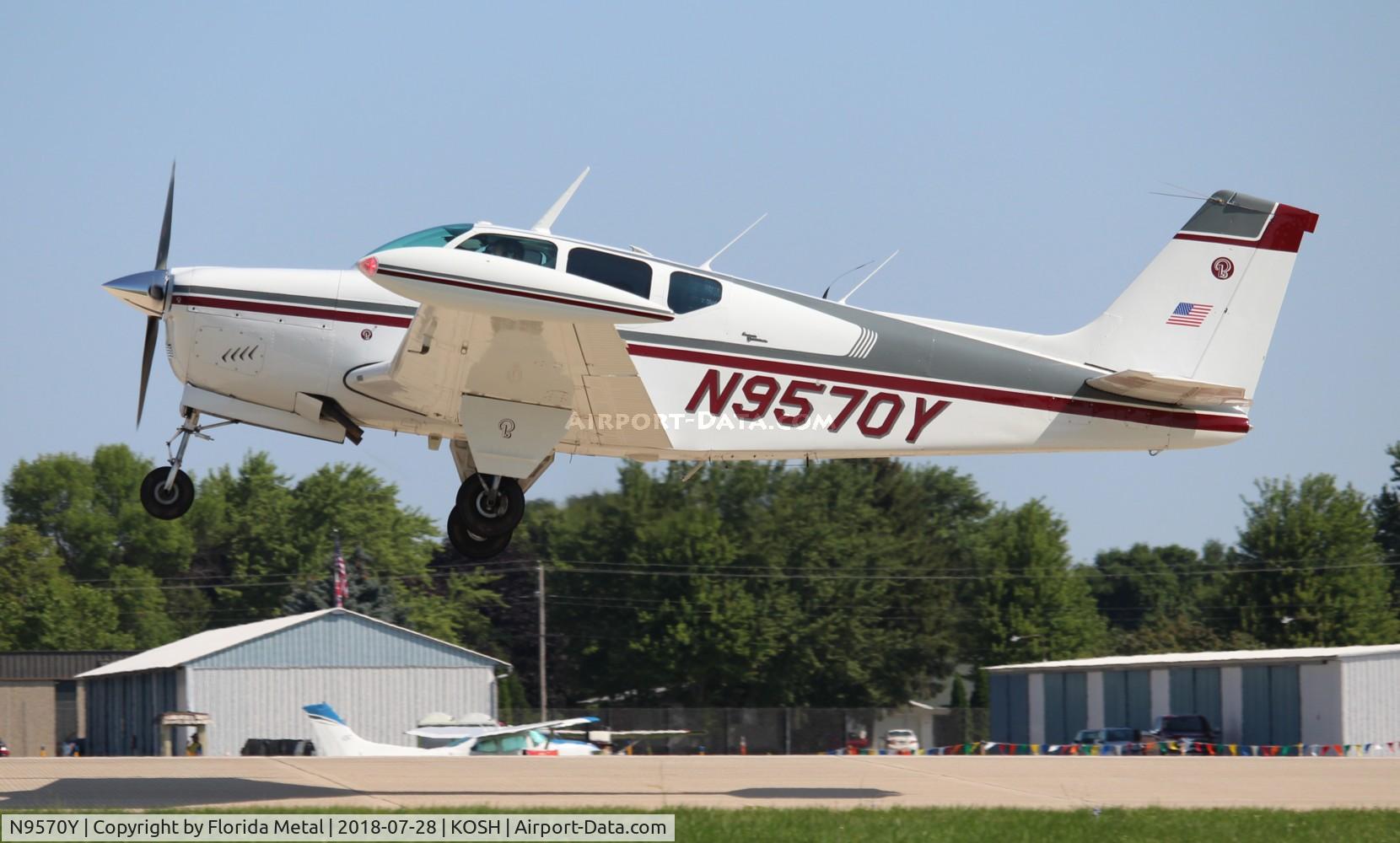 N9570Y, 1962 Beech 35-B33 Debonair C/N CD-570, EAA OSH 2018